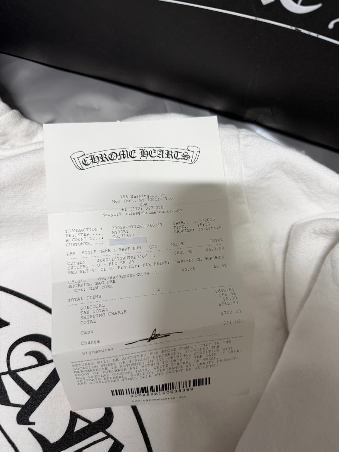 크롬하츠 홀스슈 플로랄 후드집업 상품이미지2