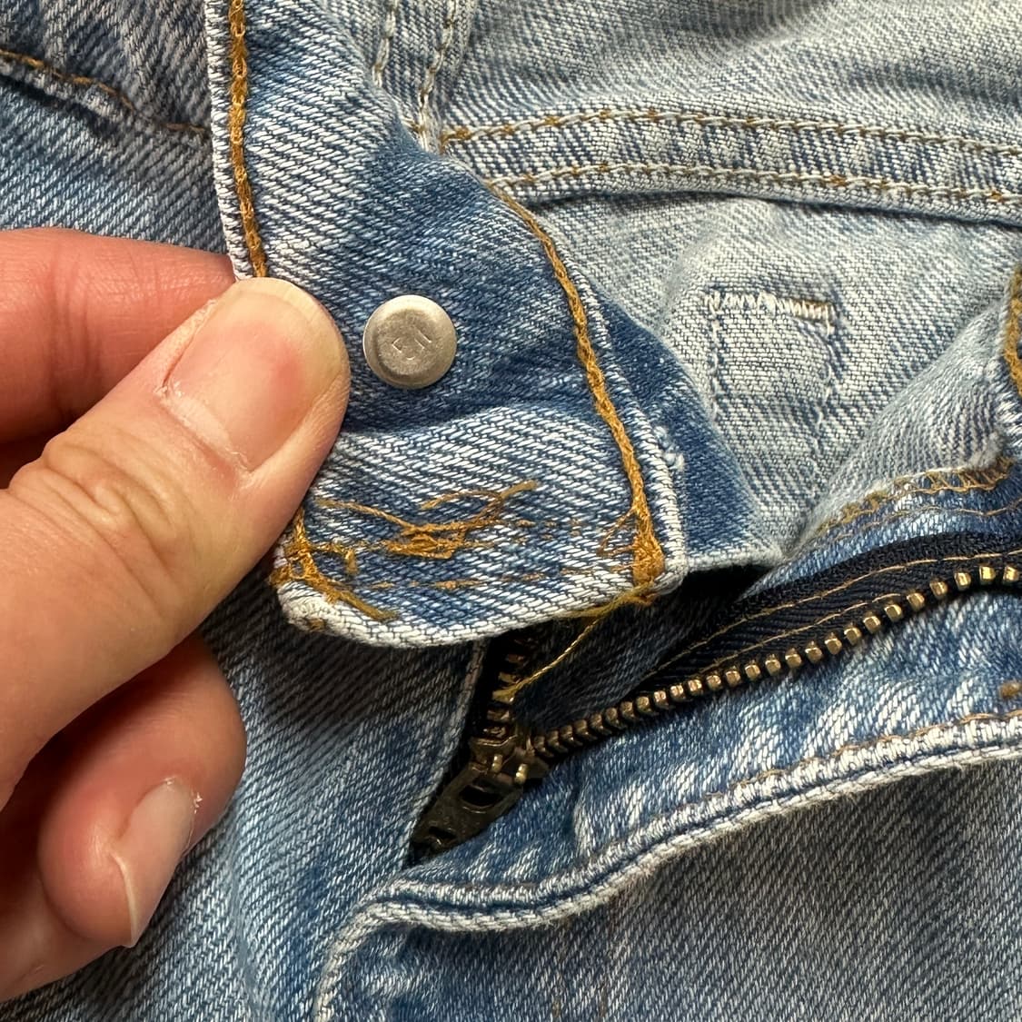 90s USA 리바이스 550 블루 진 데님 팬츠 34 상품이미지6