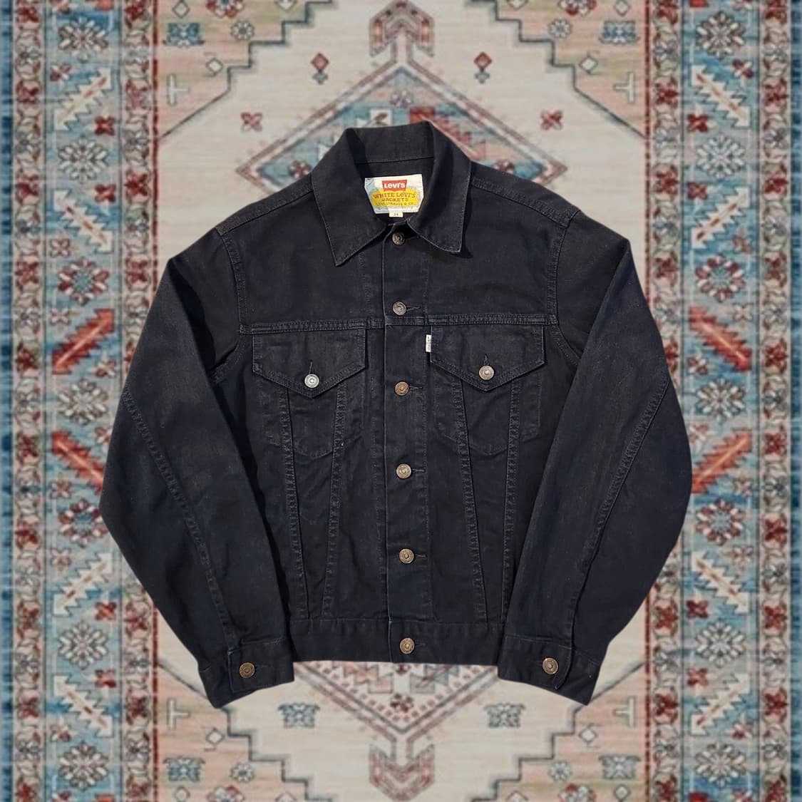 90s Levi's Vintage 블랙 트러커 자켓 36 상품이미지1
