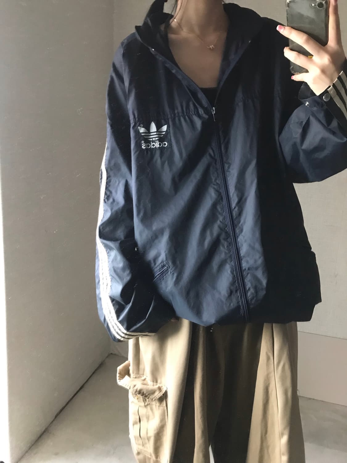 아디다스 올드스쿨 오버핏 바람막이 상품이미지5