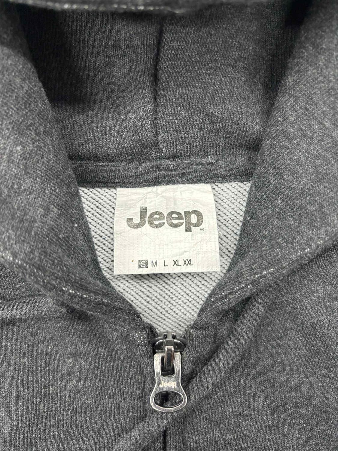 Jeep 지프 그레이 스웻 후드집업 희귀져지(S) 상품이미지4