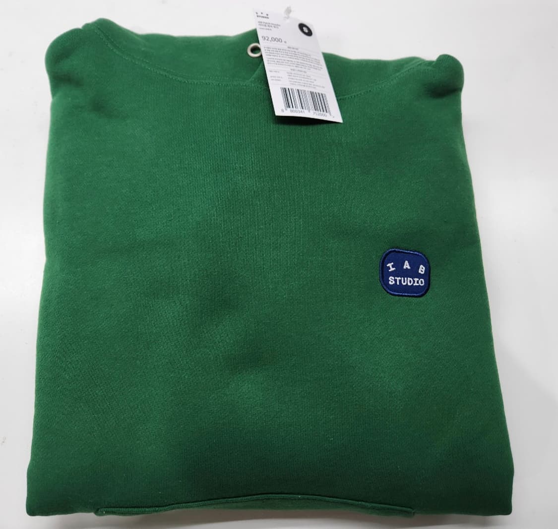 (새상품) IAB 스튜디오 아이앱 패치 후디 그린 상품이미지1