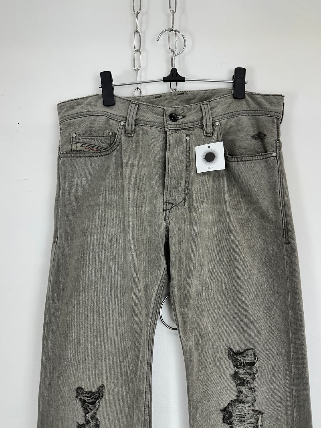 Diesel Safado Distressed Gray Denim 상품이미지5
