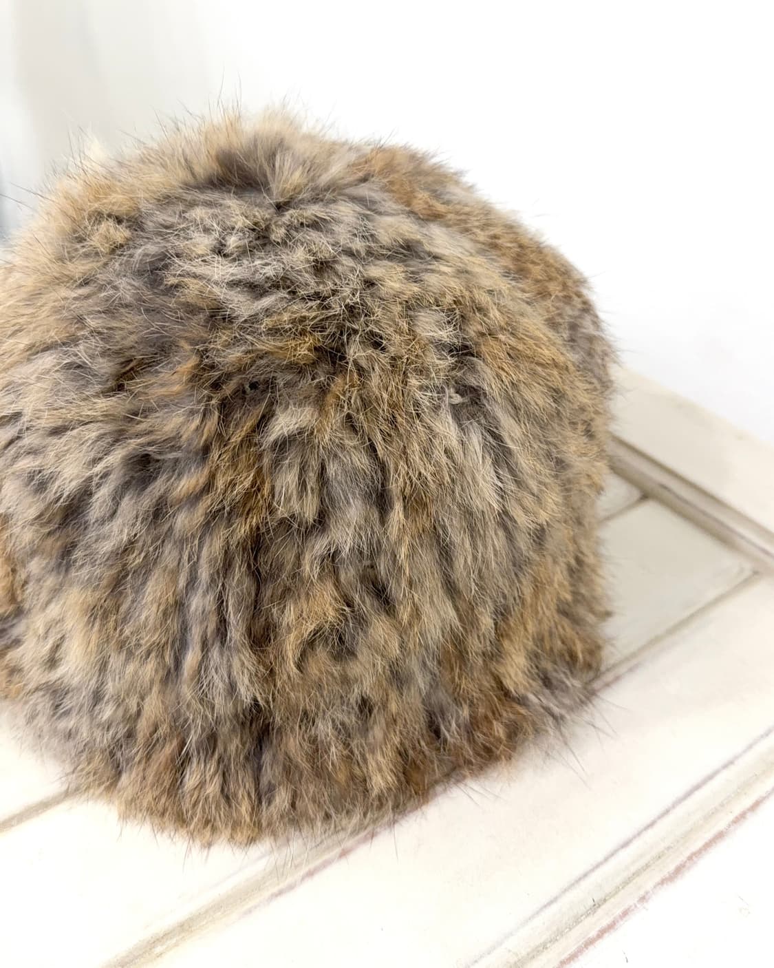 Mix brown rabbit fur beanie 상품이미지3
