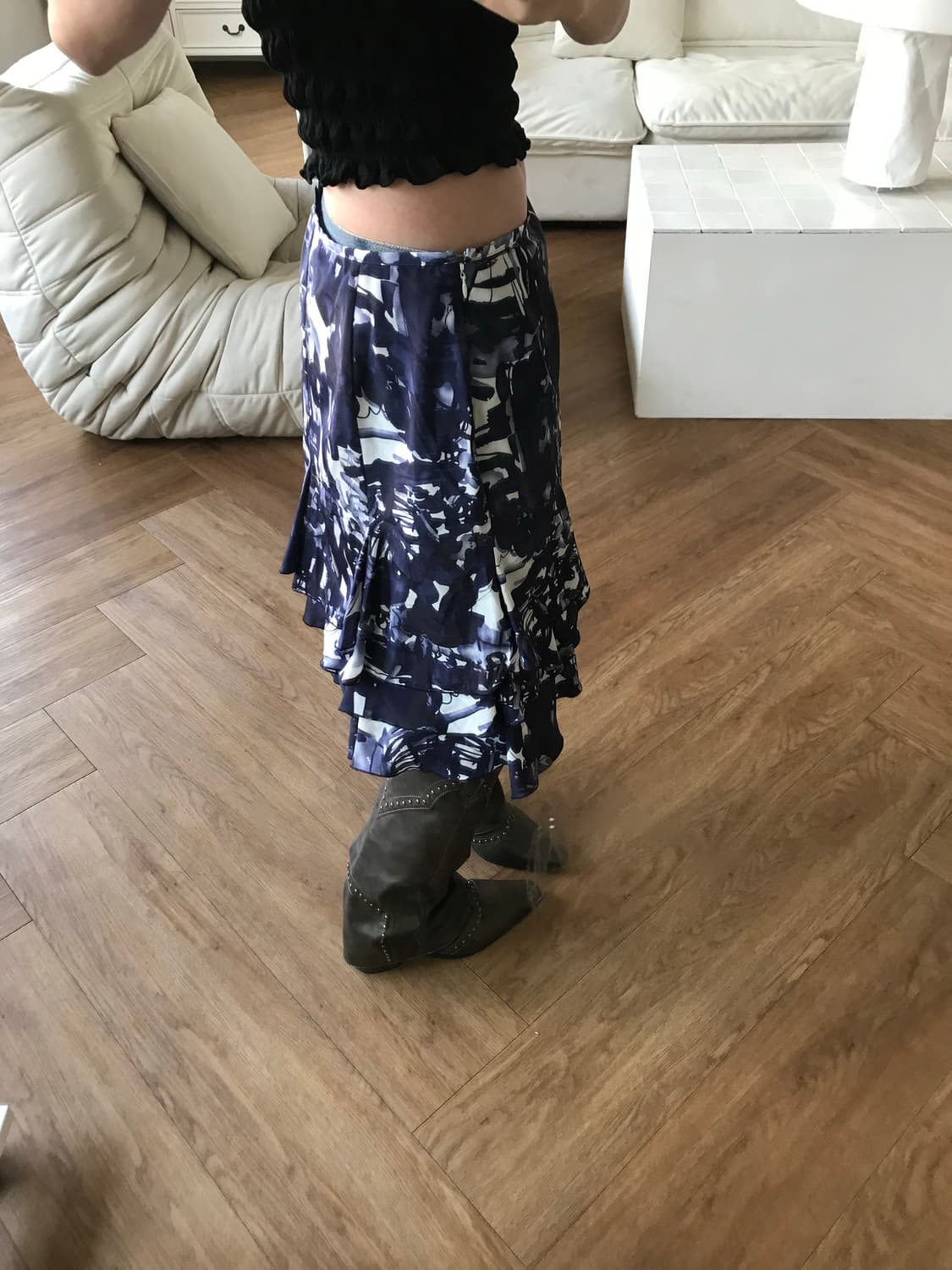 vintage pattern skirt 상품이미지2