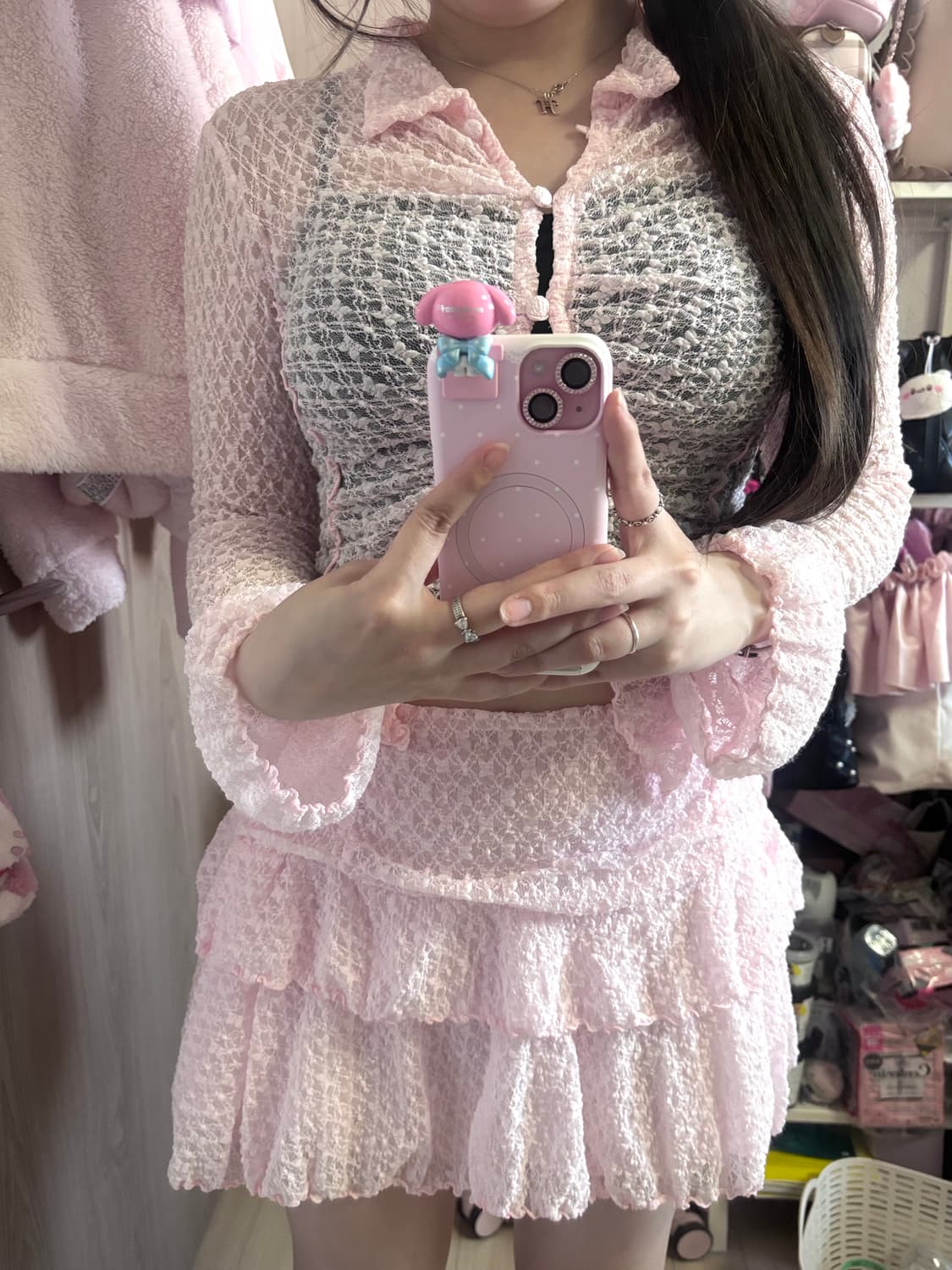 expired girl 익스파이어드 걸 셋업 핑크 갸루 유메코어 상품이미지1