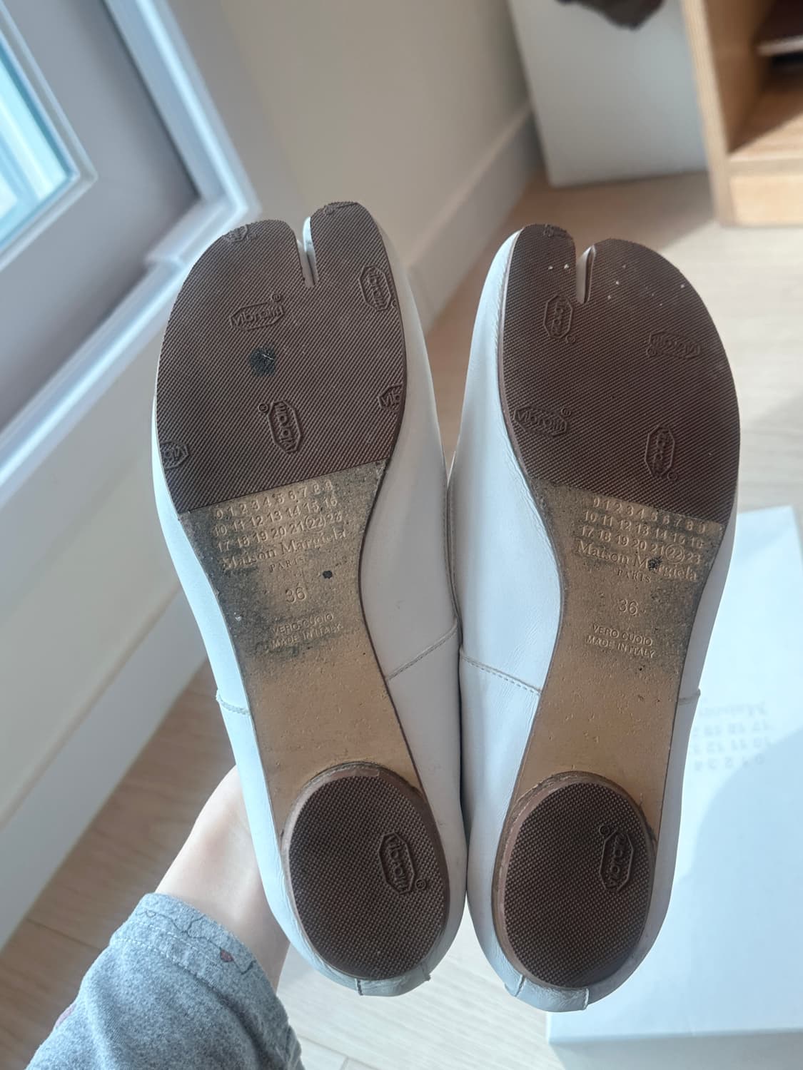 마르지엘라 타비 플랫 슈즈 화이트 36 (비브람완료) 상품이미지5