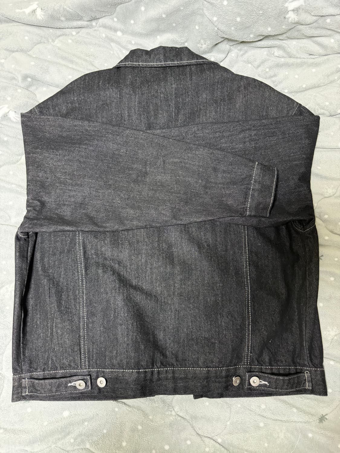 워싱 스티치 데님자켓(BLACK) 상품이미지4