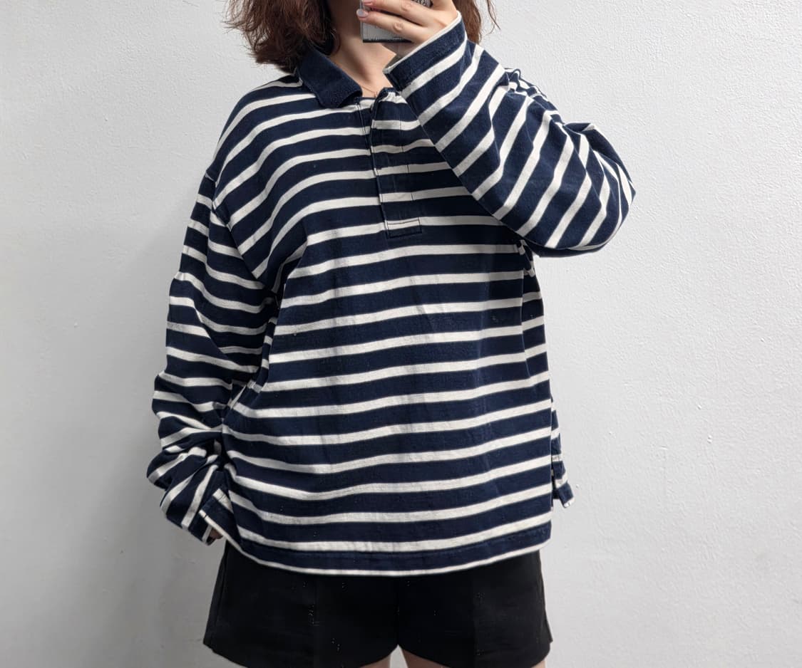 [프립]L/COS 코스 단가라 카라긴팔티 네이비 상품이미지1