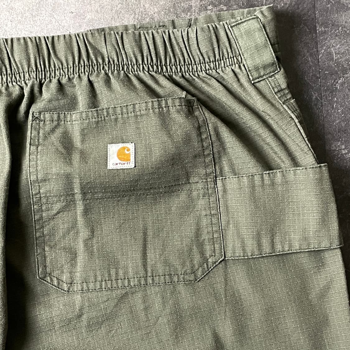 CARHARTT 칼하트 빈티지 하프밴딩 카키 리프스탑 카고팬츠 상품이미지7