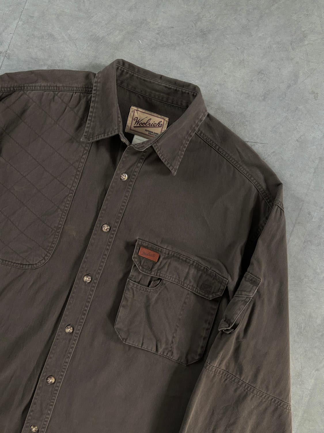 Woolrich 울리치 딥브라운 트윌 코튼 헌팅 셔츠 상품이미지1