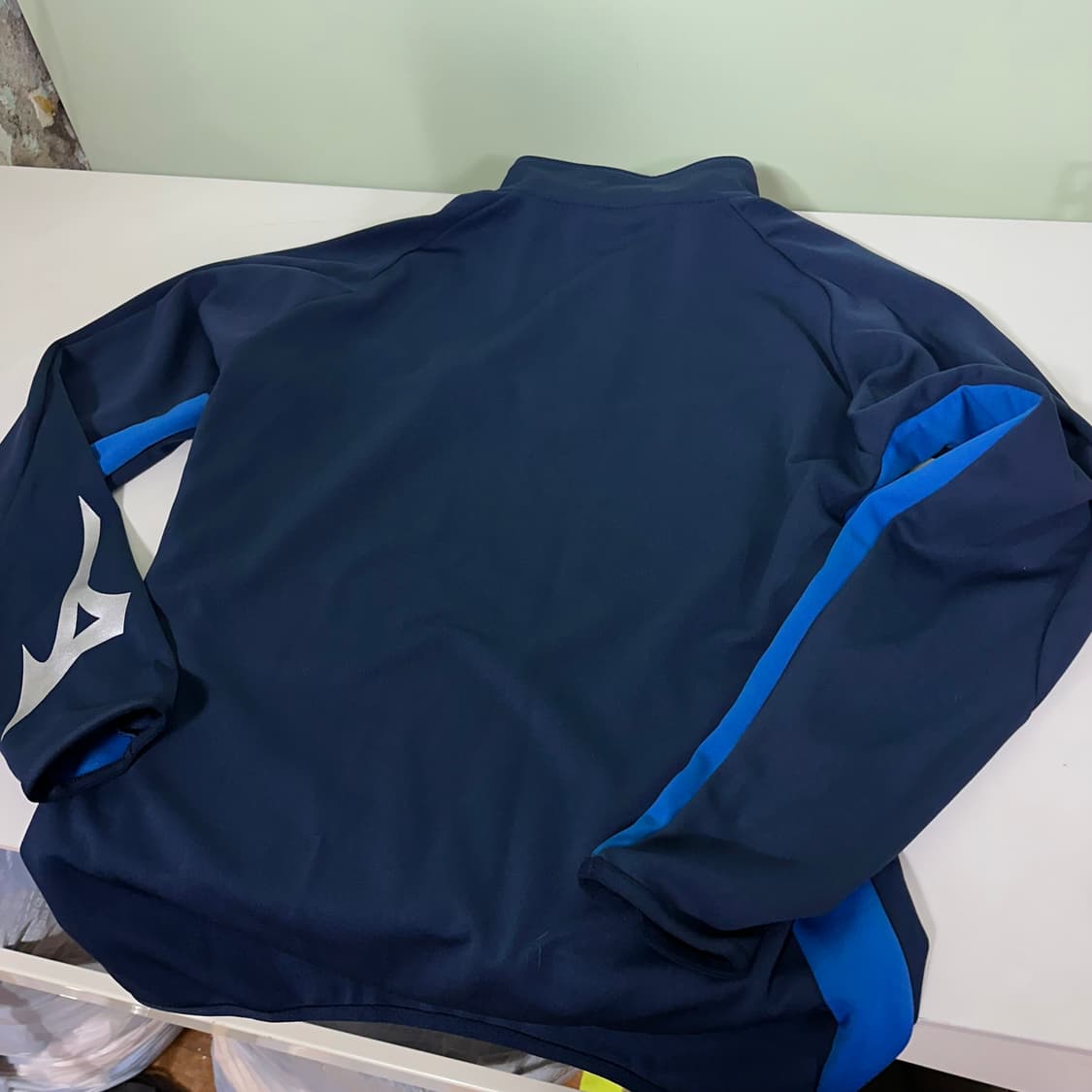 XL 미즈노풋볼 네이비 축구 트레이닝쉘탑 상품이미지6