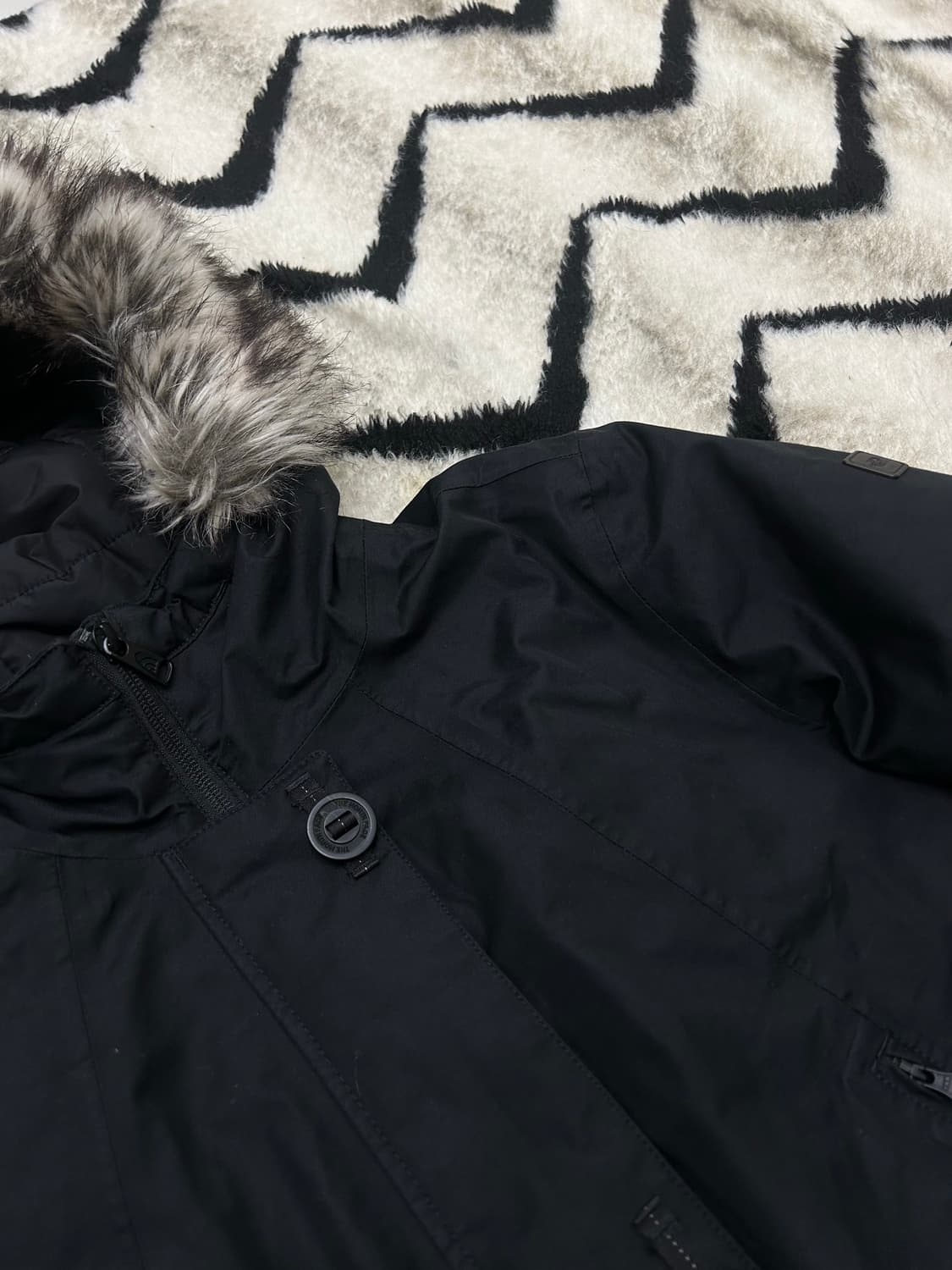 [여성L]노스페이스 550 후드 패딩/블랙 상품이미지1