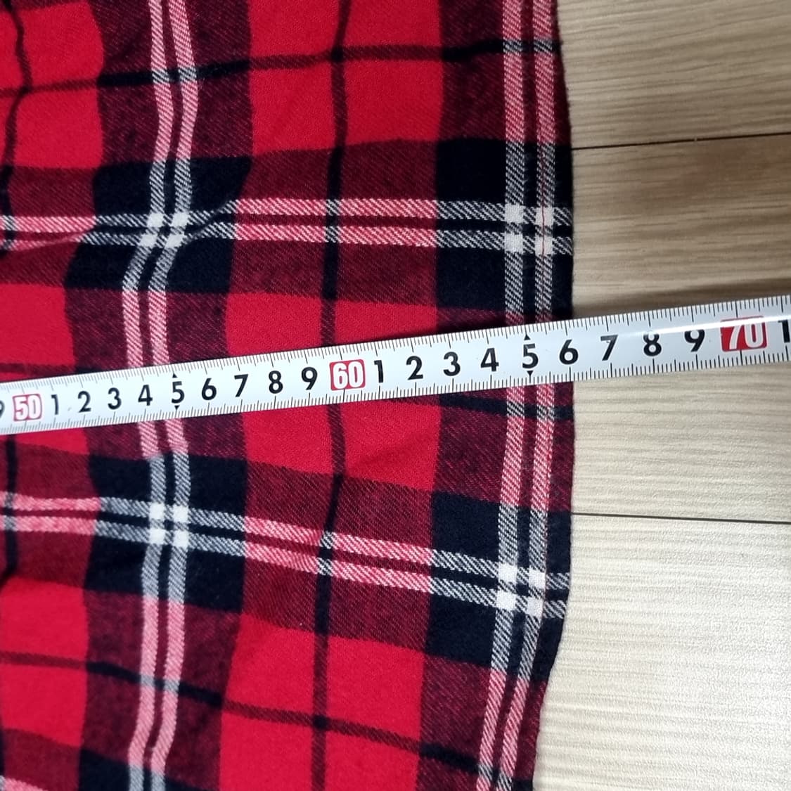 백 넘버 일판 레드 체크 남방 셔츠 긴팔(100) 상품이미지8