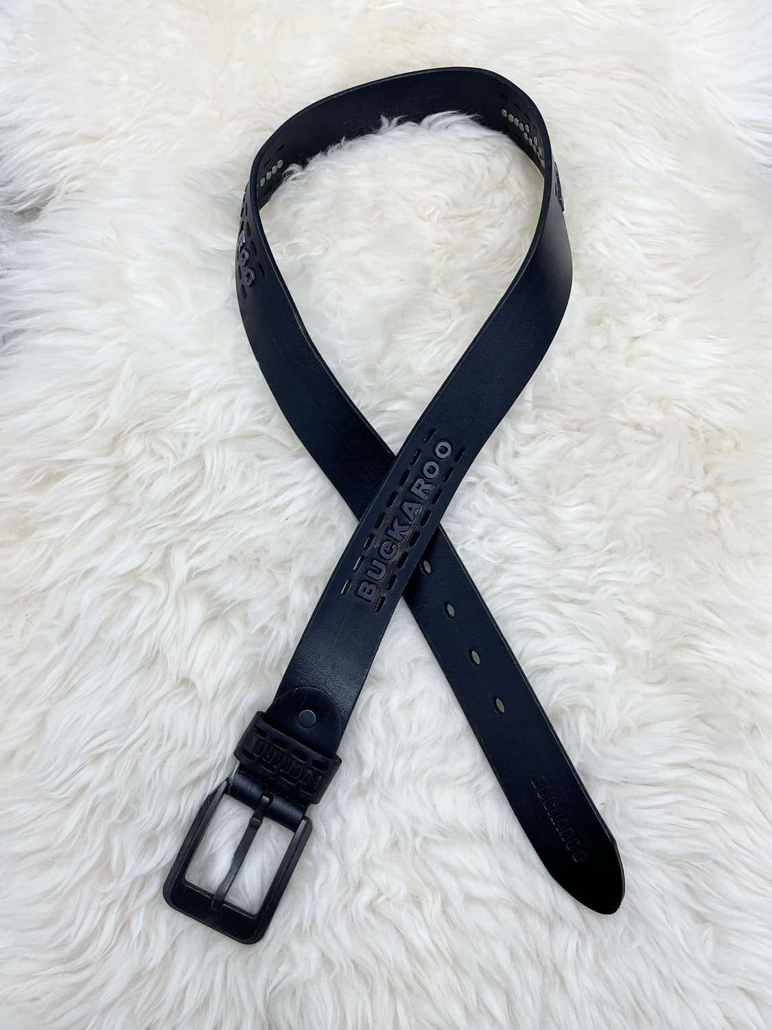 버커루 리얼레더 펀칭 버클 벨트 상품이미지1