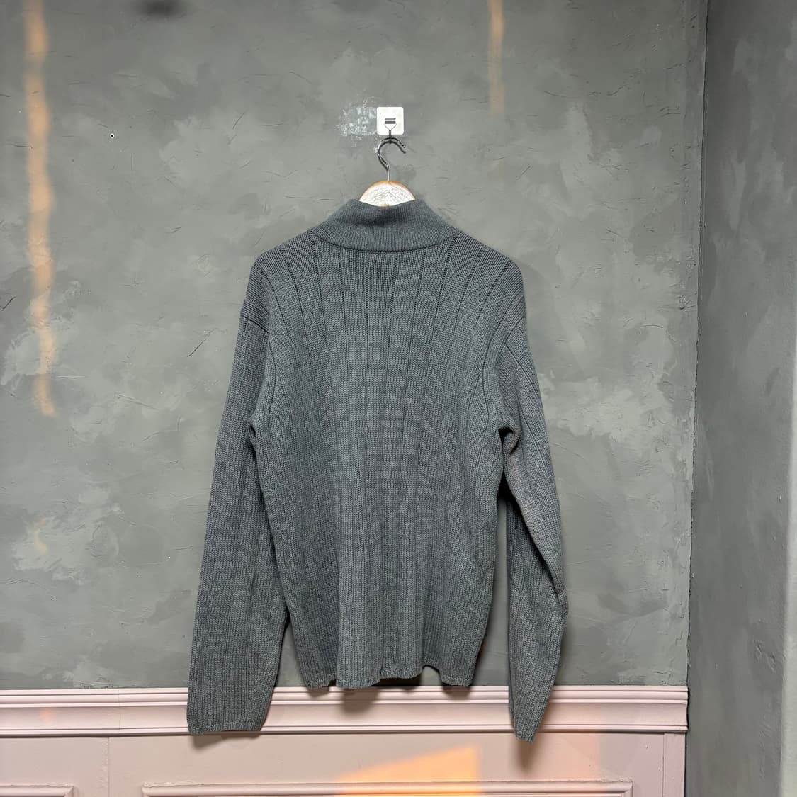 폴로 랄프로렌 성조기 니트 반집업 그레이 상품이미지4