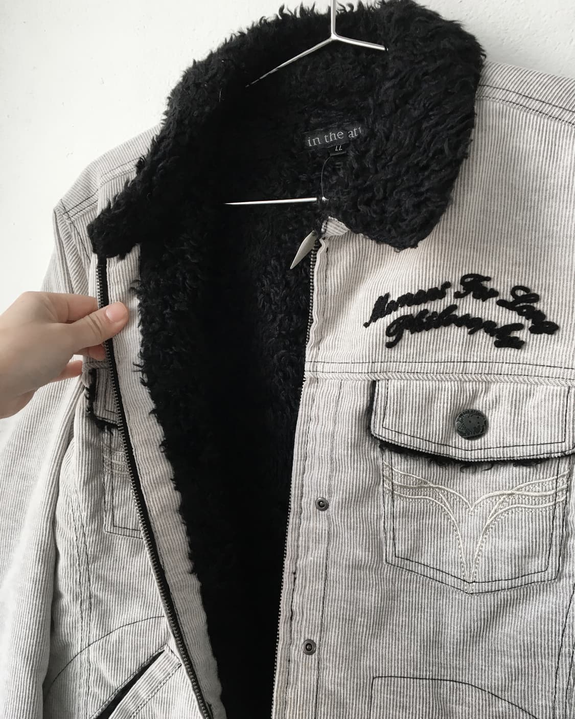 In the attic fake fur collar corduroy ja 상품이미지4