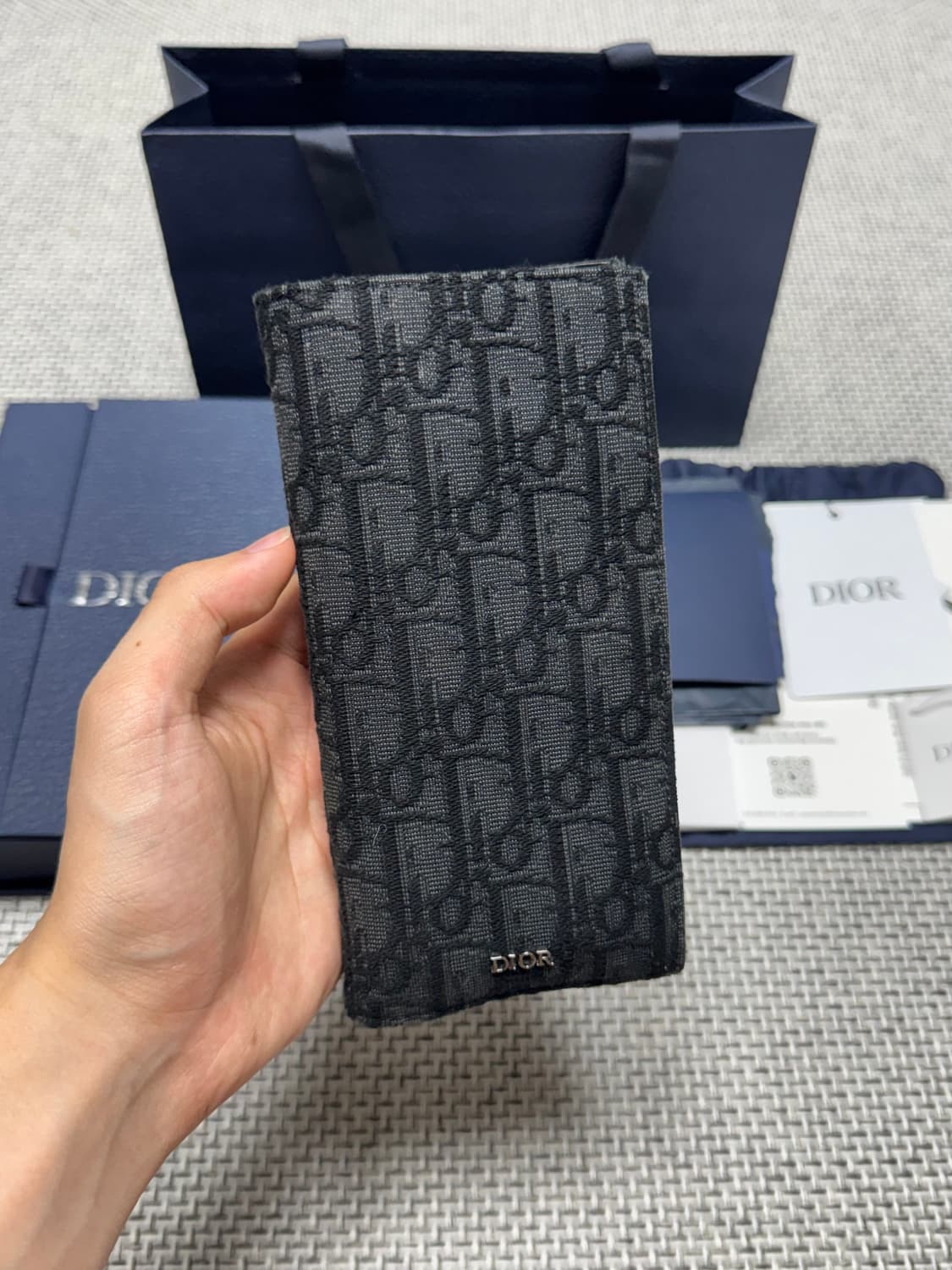 디올 오블리크 자카드 장지갑 상품이미지1