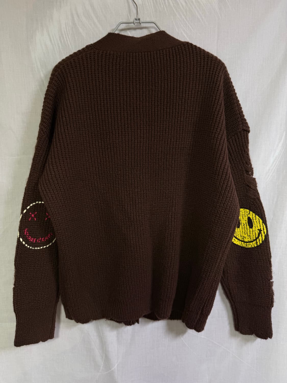 디스트로이드 브라운 스마일 가디건 상품이미지2