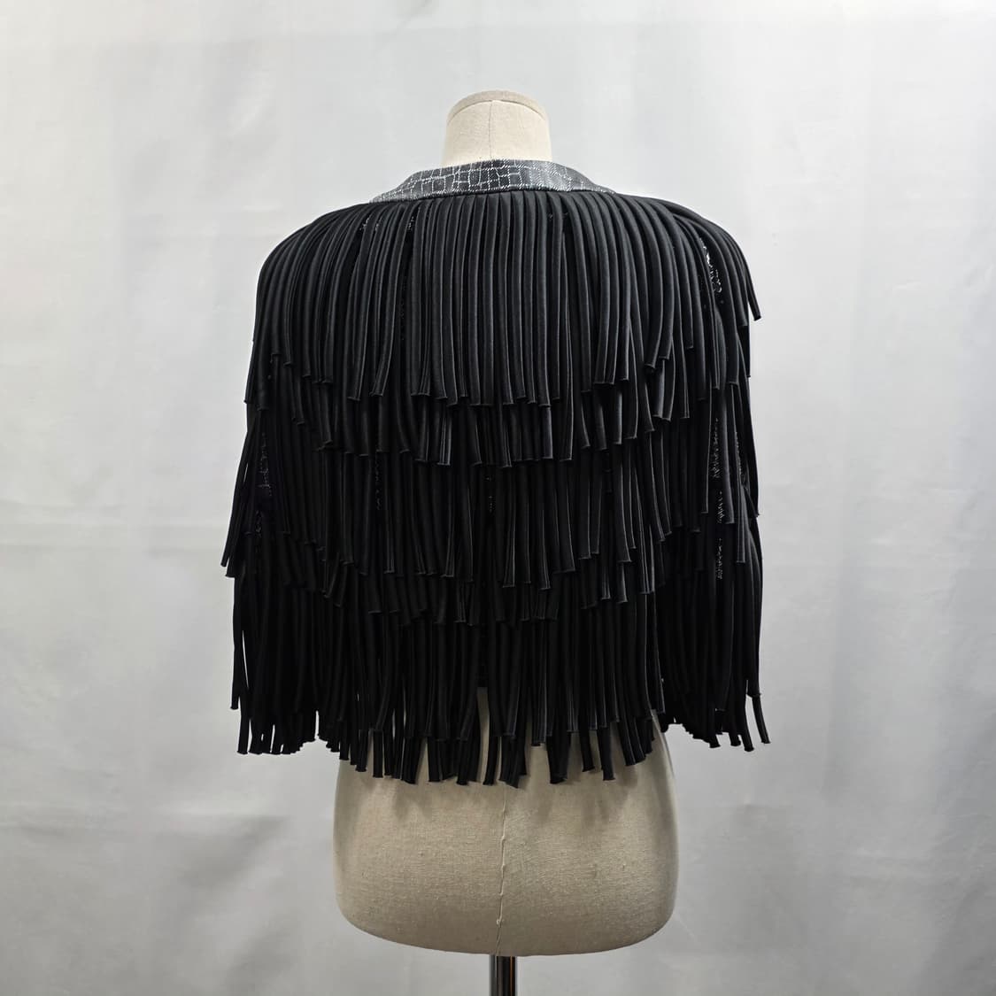 0774 [HOW AND WHAT]블랙 프린지 자켓 / 블랙 / XS 상품이미지3