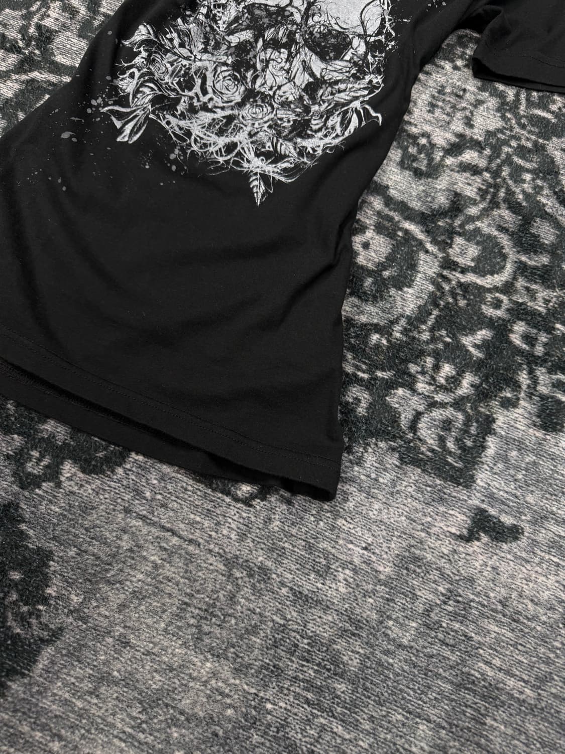 Schlussel 00s skull printing t shirts 상품이미지5
