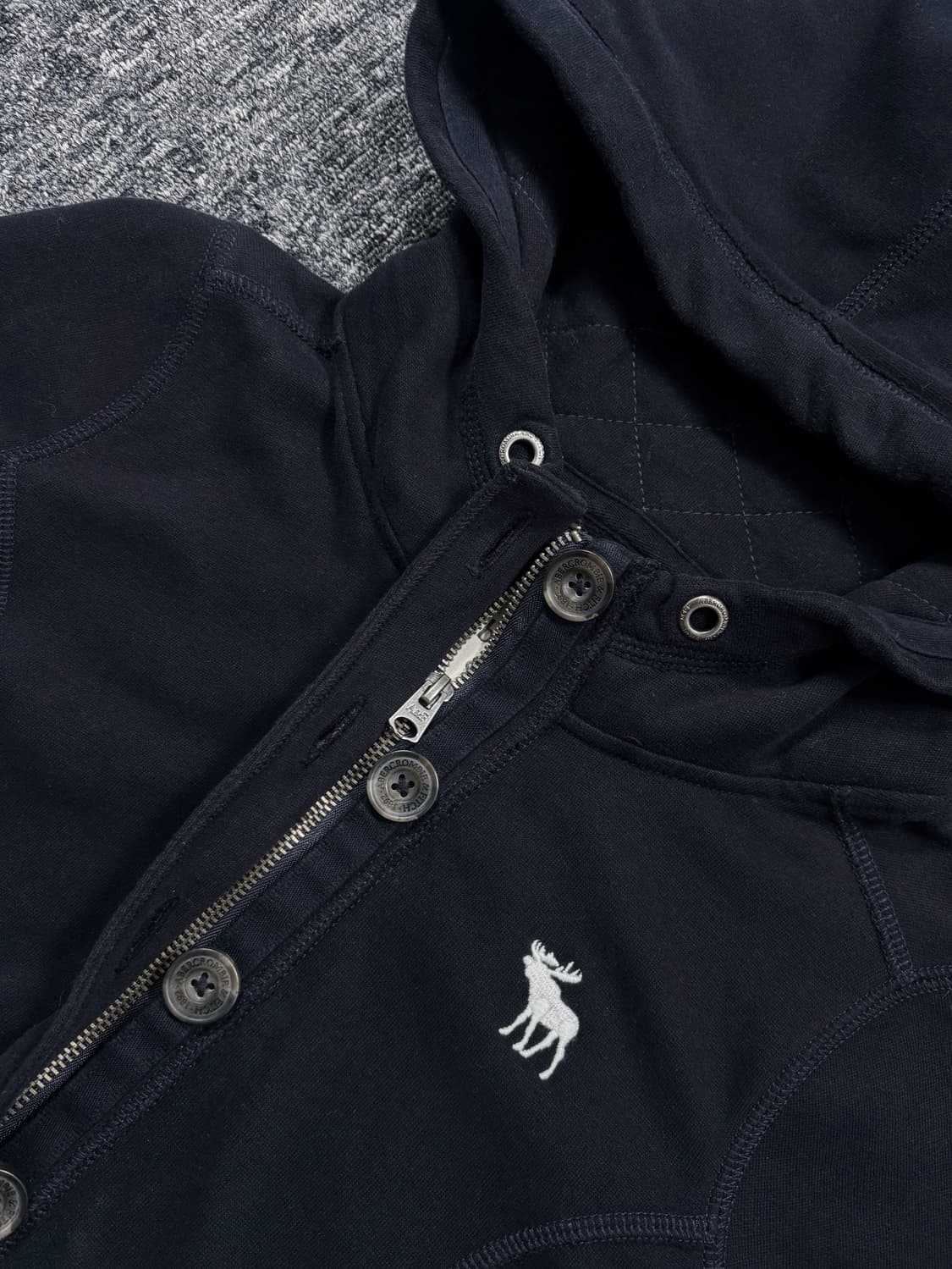 아베크롬비 네이비 버튼 후드집업 상품이미지5