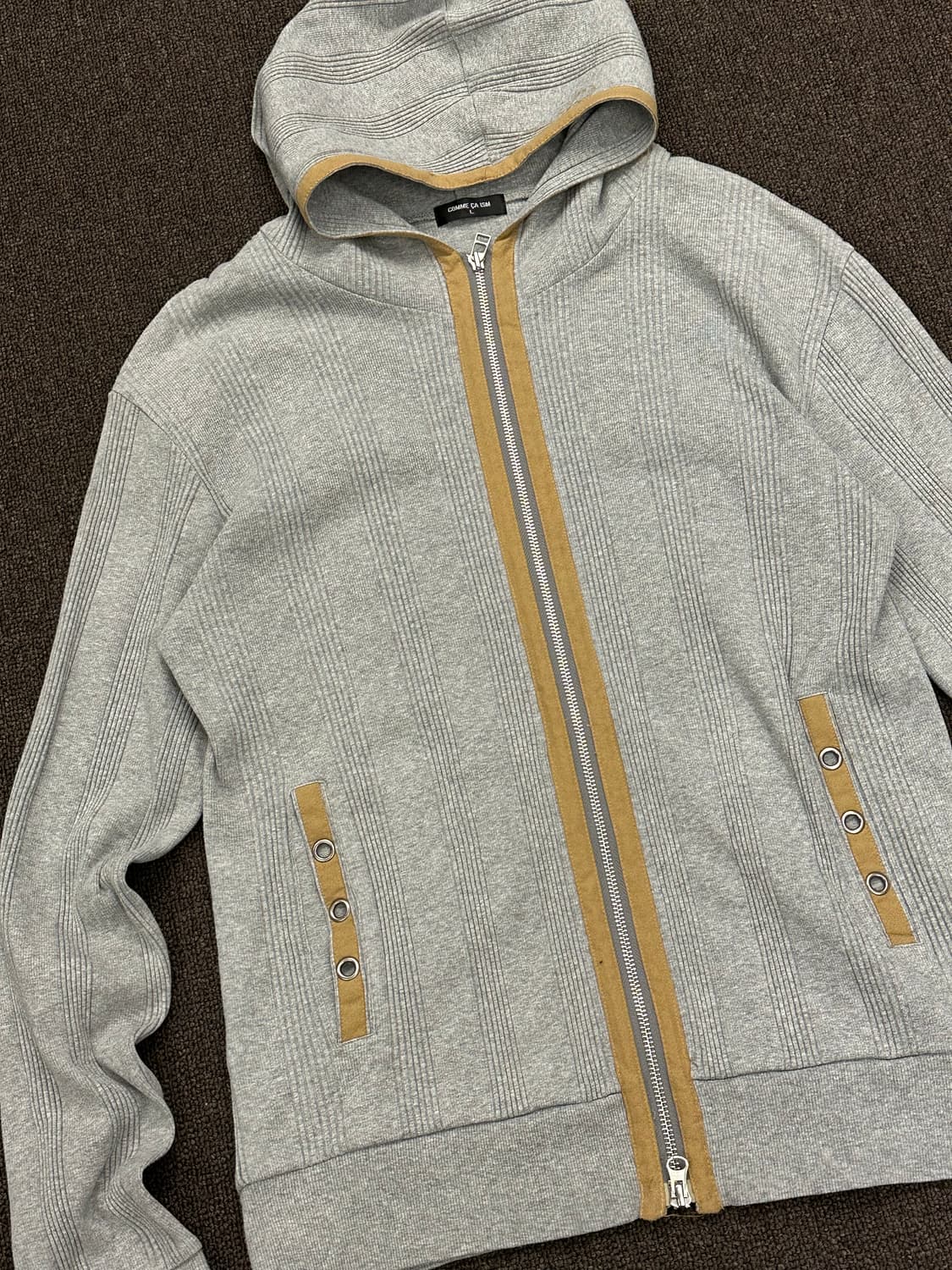 L)Comme Ca Ism vintage 배색 후드집업 상품이미지4