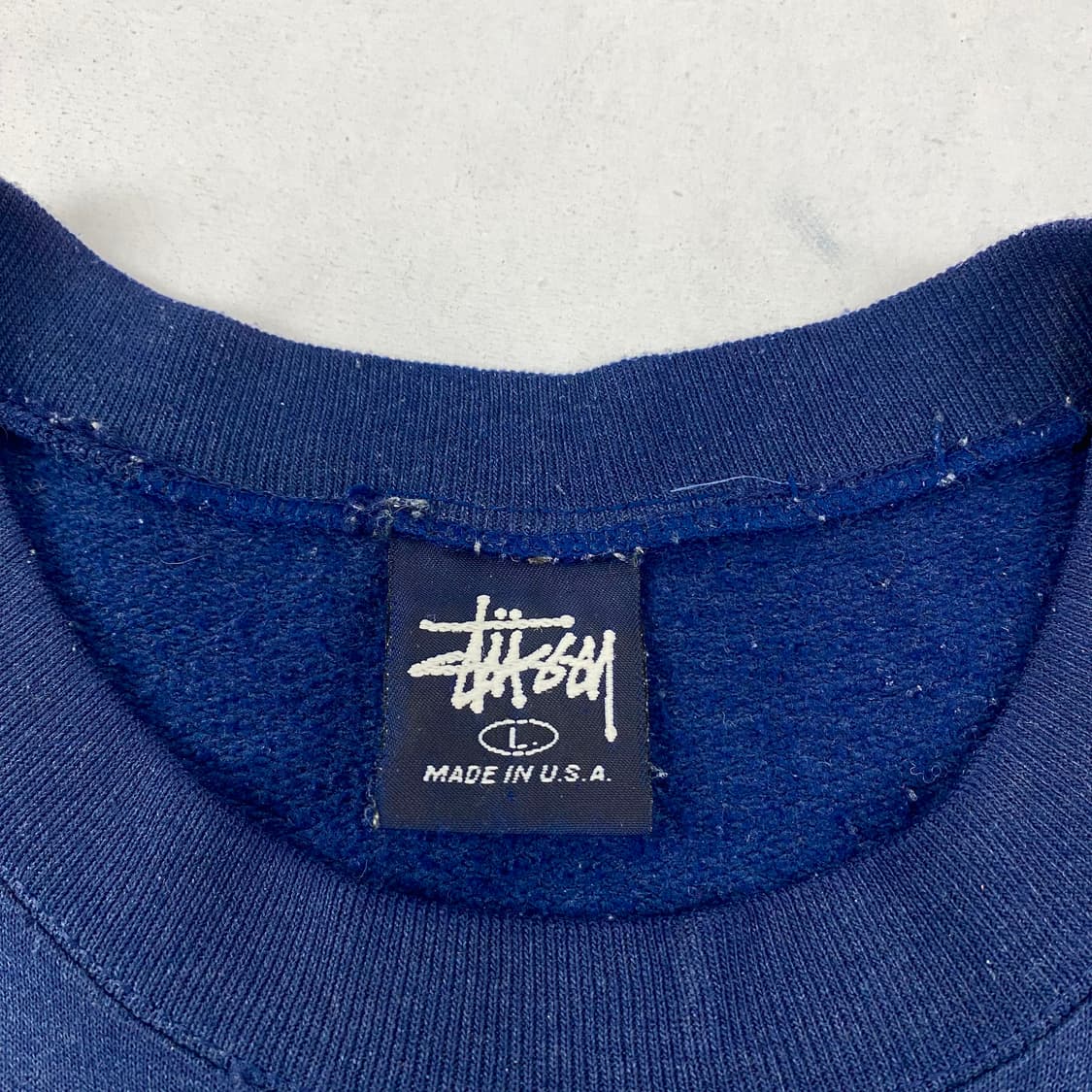 90s 스투시 드래곤 빅로고 네이비 빈티지 맨투맨 (100) 상품이미지6