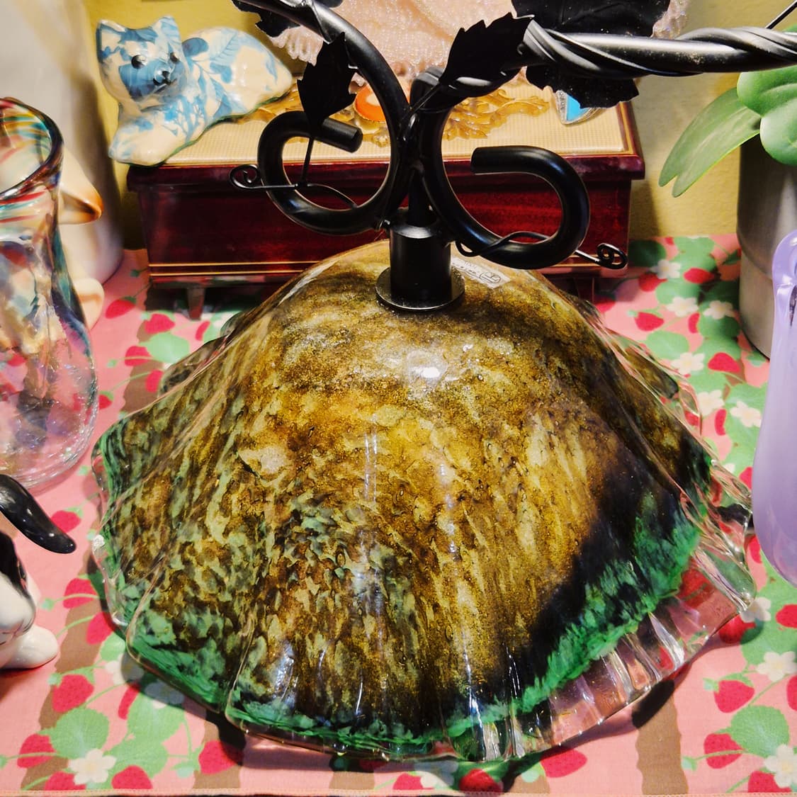 70s 한정 이와타 엔틱 포도 넝쿨 특대형 램프 상품이미지8