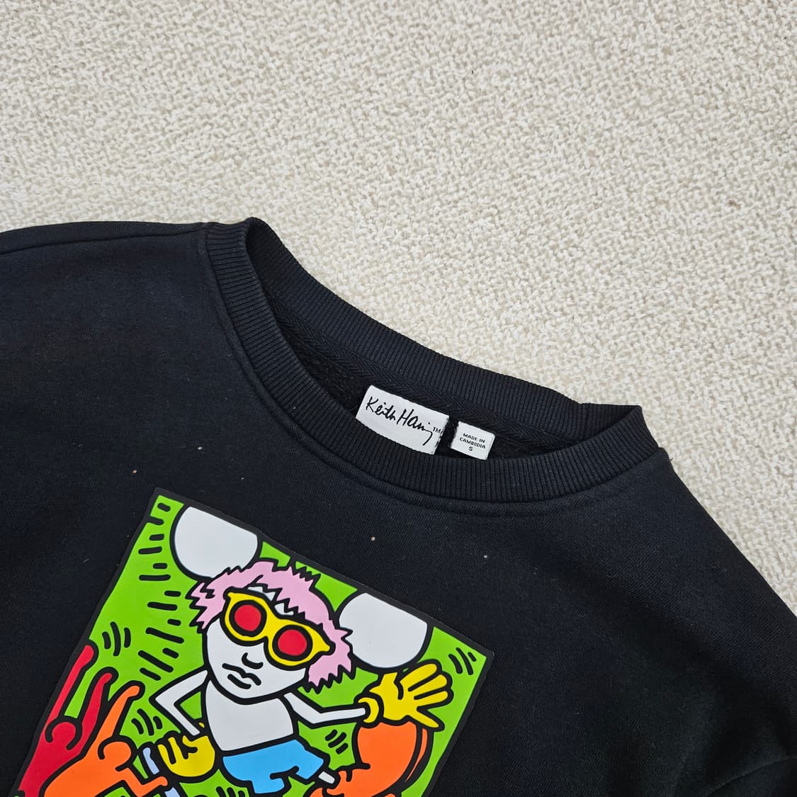 [S] 키스해링 기모 그래픽 로고 스웨트셔츠 맨투맨 1210J1 상품이미지2