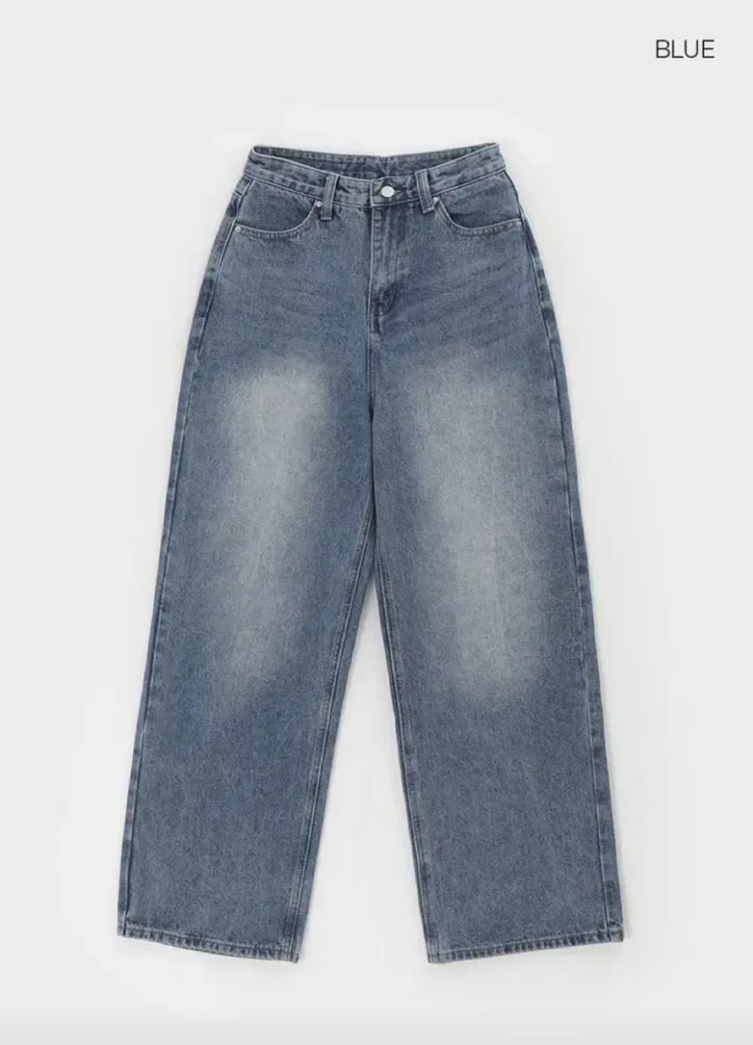 새상품) 블루색상 블랙업 나타스 백포켓 와이드 데님팬츠 상품이미지2