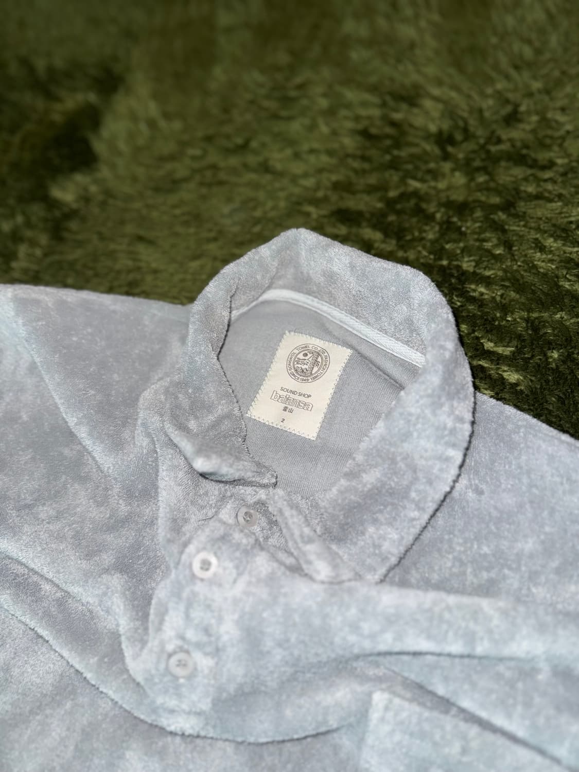 [2] Balansa 발란사 X 송월 타올 테리 폴로 롱슬리브 그레이 상품이미지3