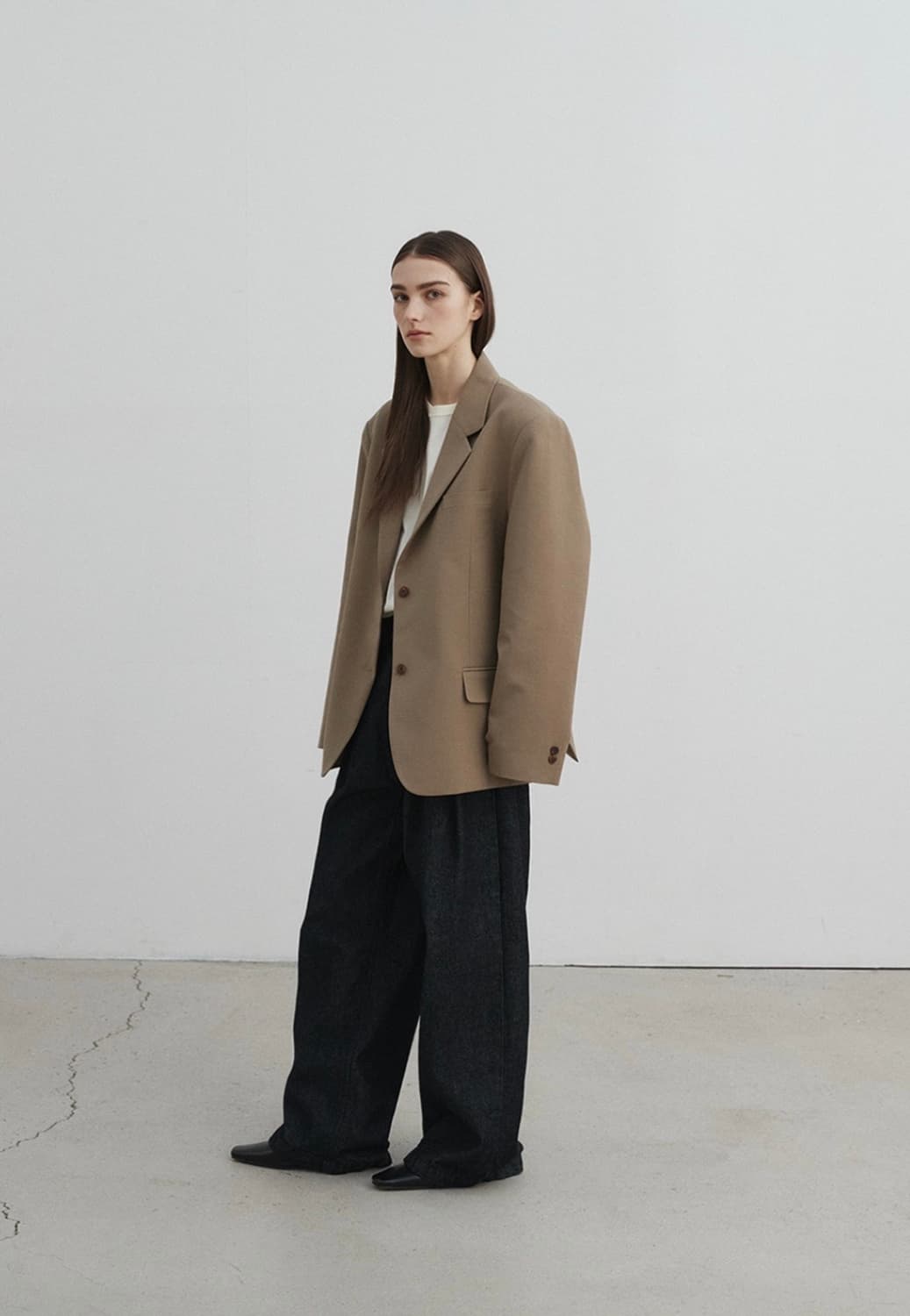 와이이 YE 스탠다드 베이지 자켓 아우터 상품이미지1