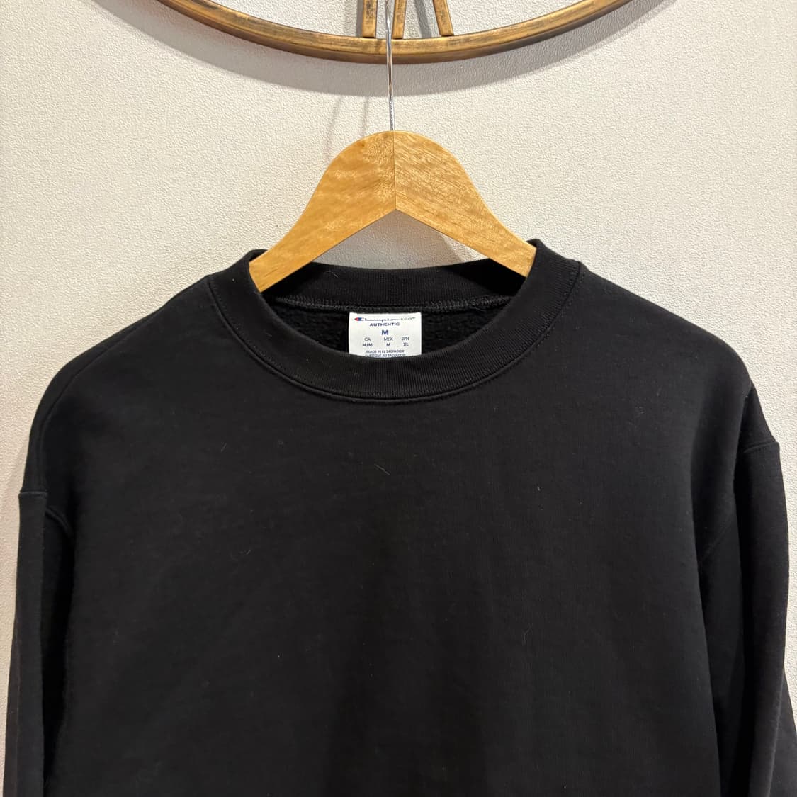 챔피온 블랙 맨투맨 M 사이즈 상품이미지3