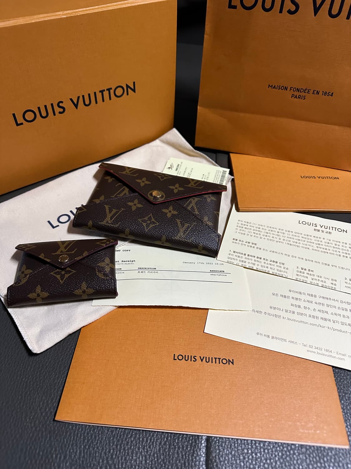 루이비통 포쉐트 모노그램 키리가미 3세트 파우치 클러치 상품이미지4