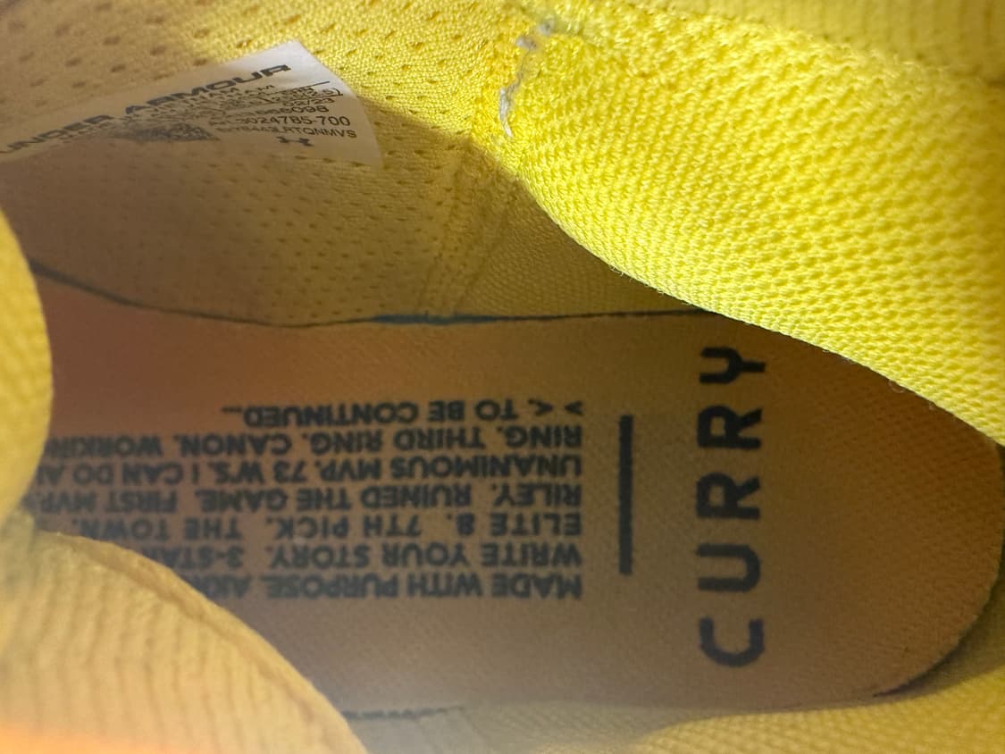 한정판 커리 농구화 플로우 옐로우/ 빠르게 판매 상품이미지3