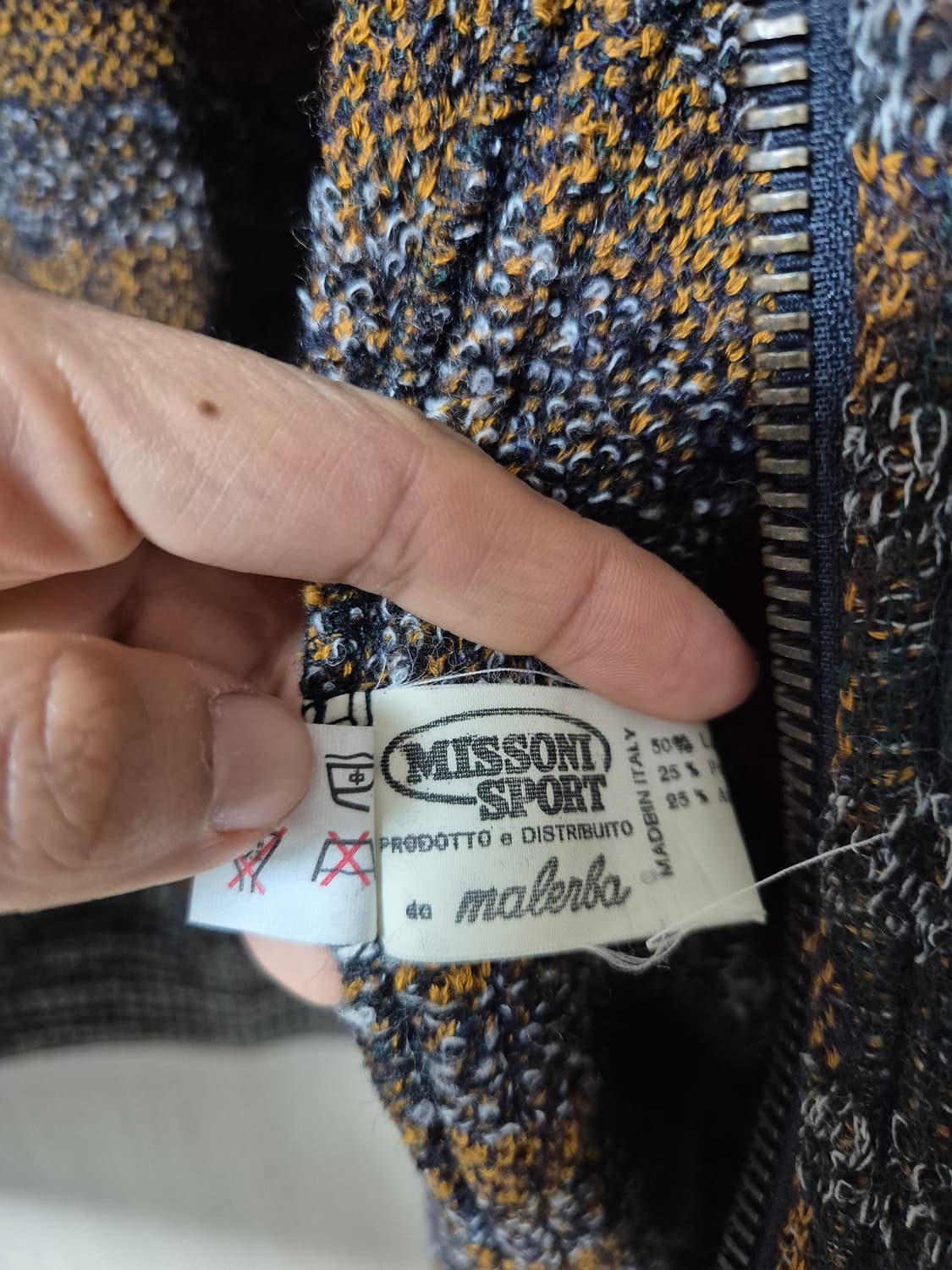 (정품) 미쏘니 스포츠 멀티체크 울 집업 점퍼 자켓 상품이미지8