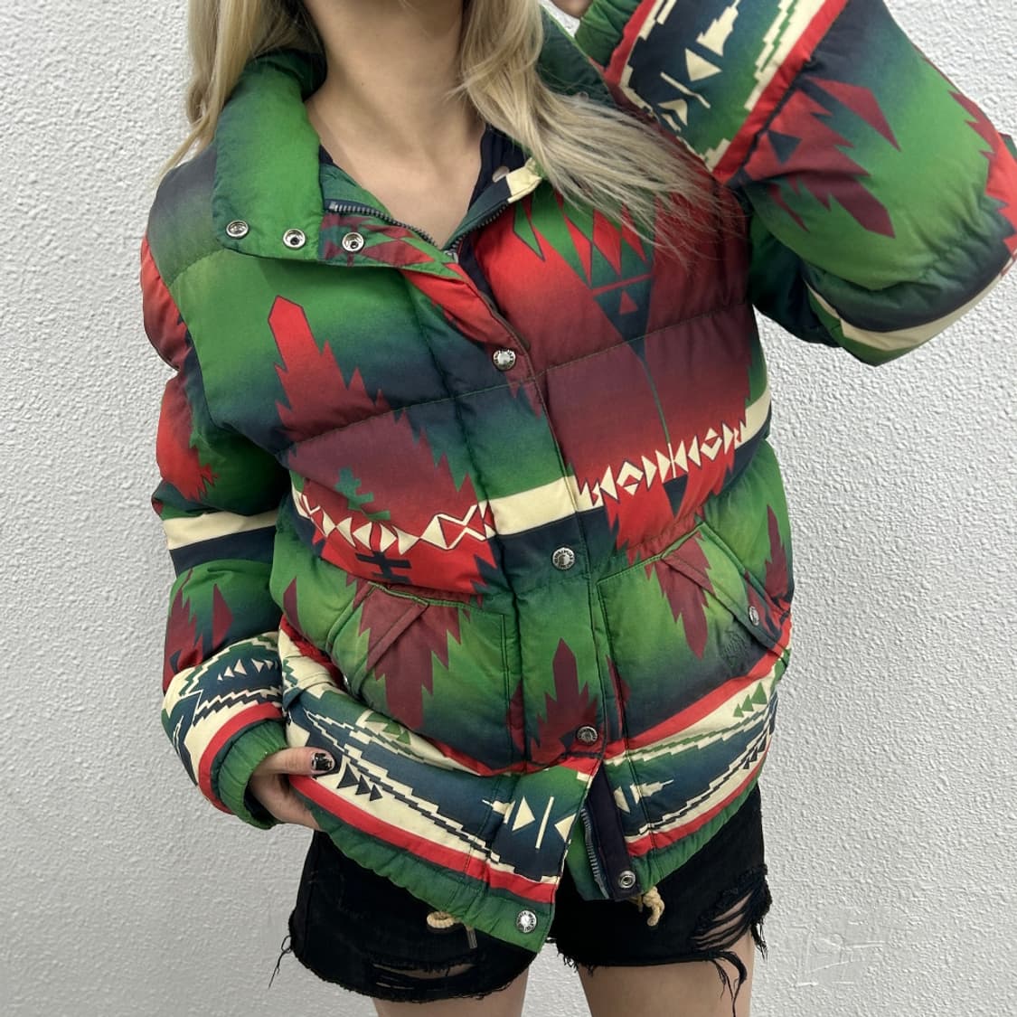 폴로 랄프로렌 그린 나바호 치마요 패딩 M 상품이미지1