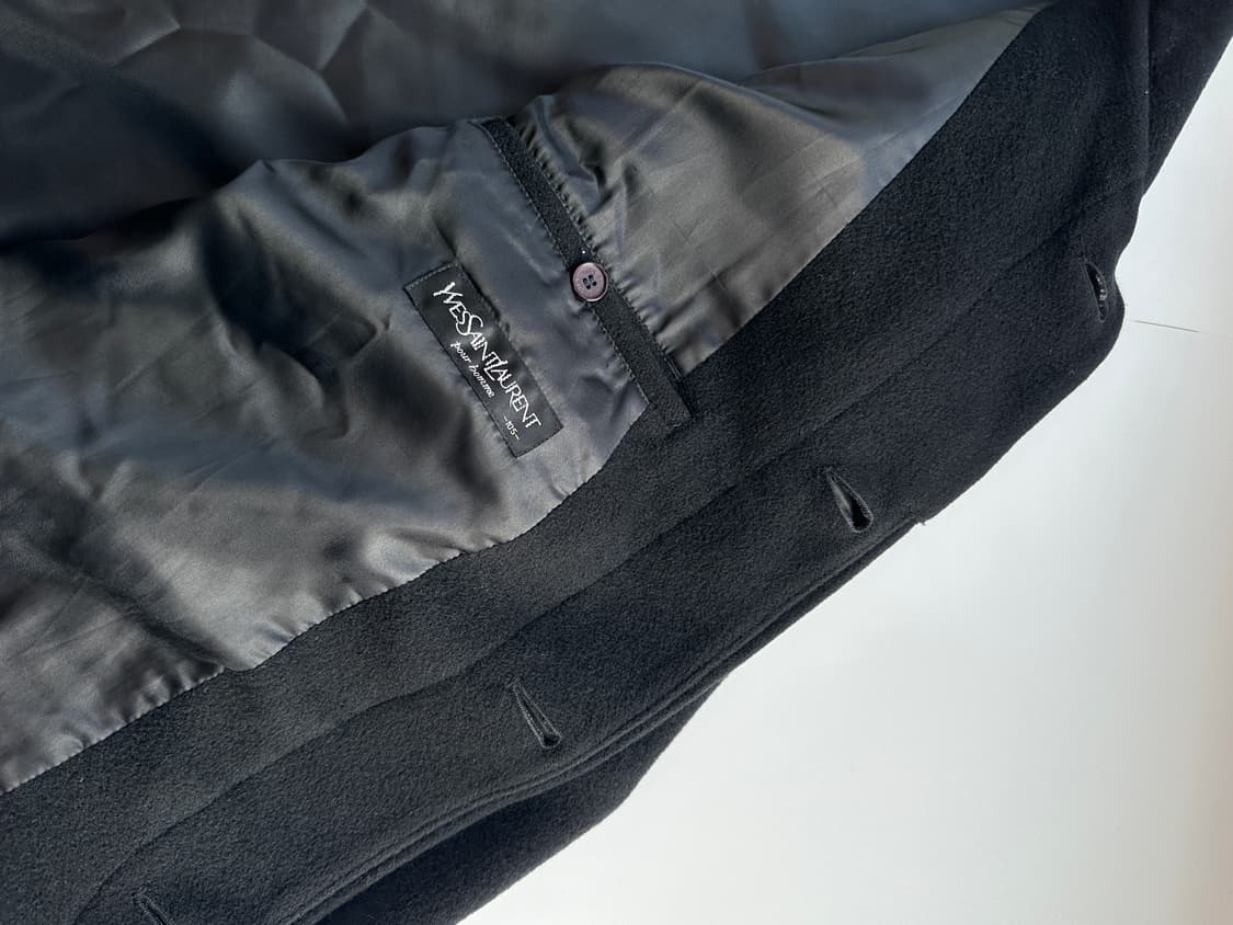 입생로랑 울 앙고라 블랙 코트 xl  상품이미지4