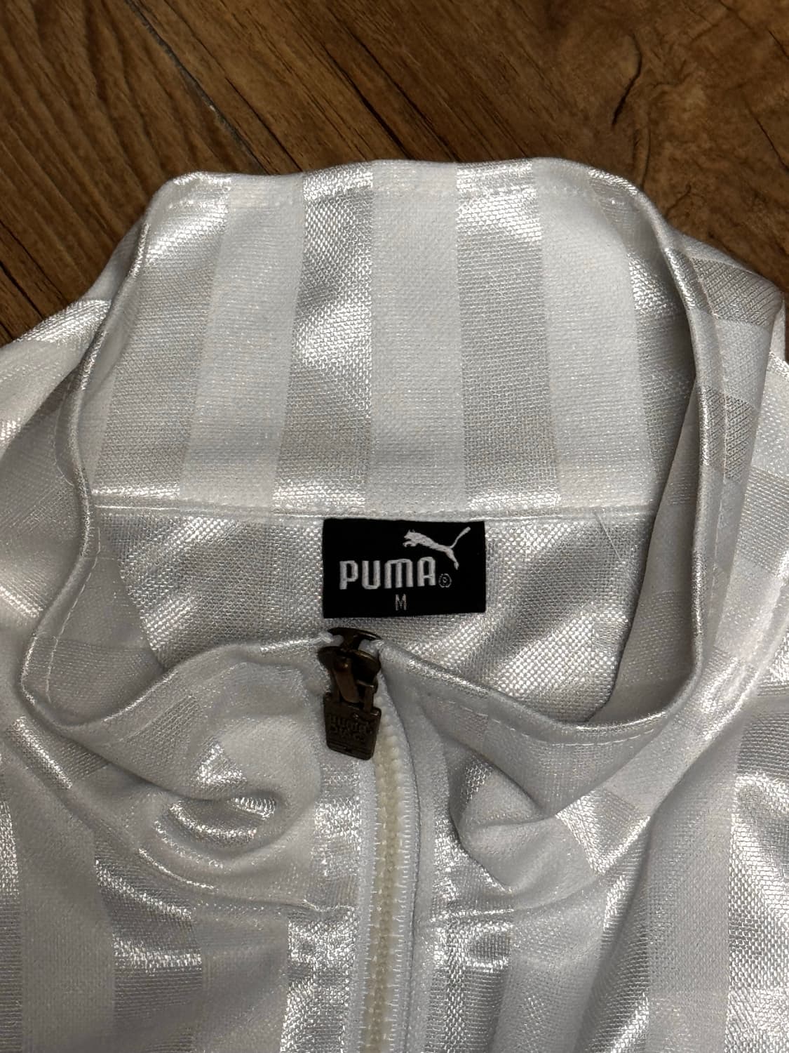 [M] 푸마 화이트 레어 스트라이프 오버핏 져지 상품이미지5