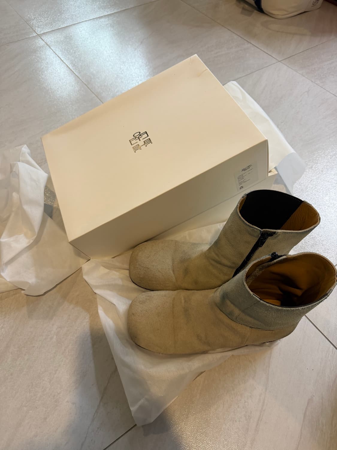 폴리테루 라운드 부츠 베이지 3사이즈 상품이미지1