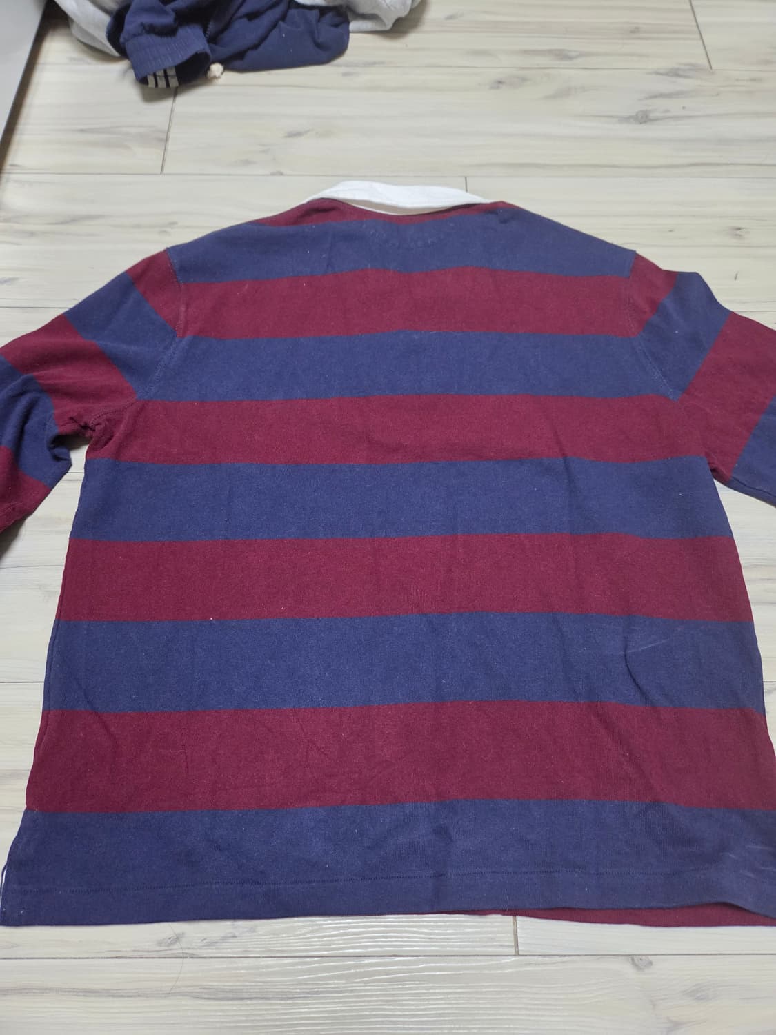 폴로 랄프로렌 럭비티 네이비 버건디 상품이미지2