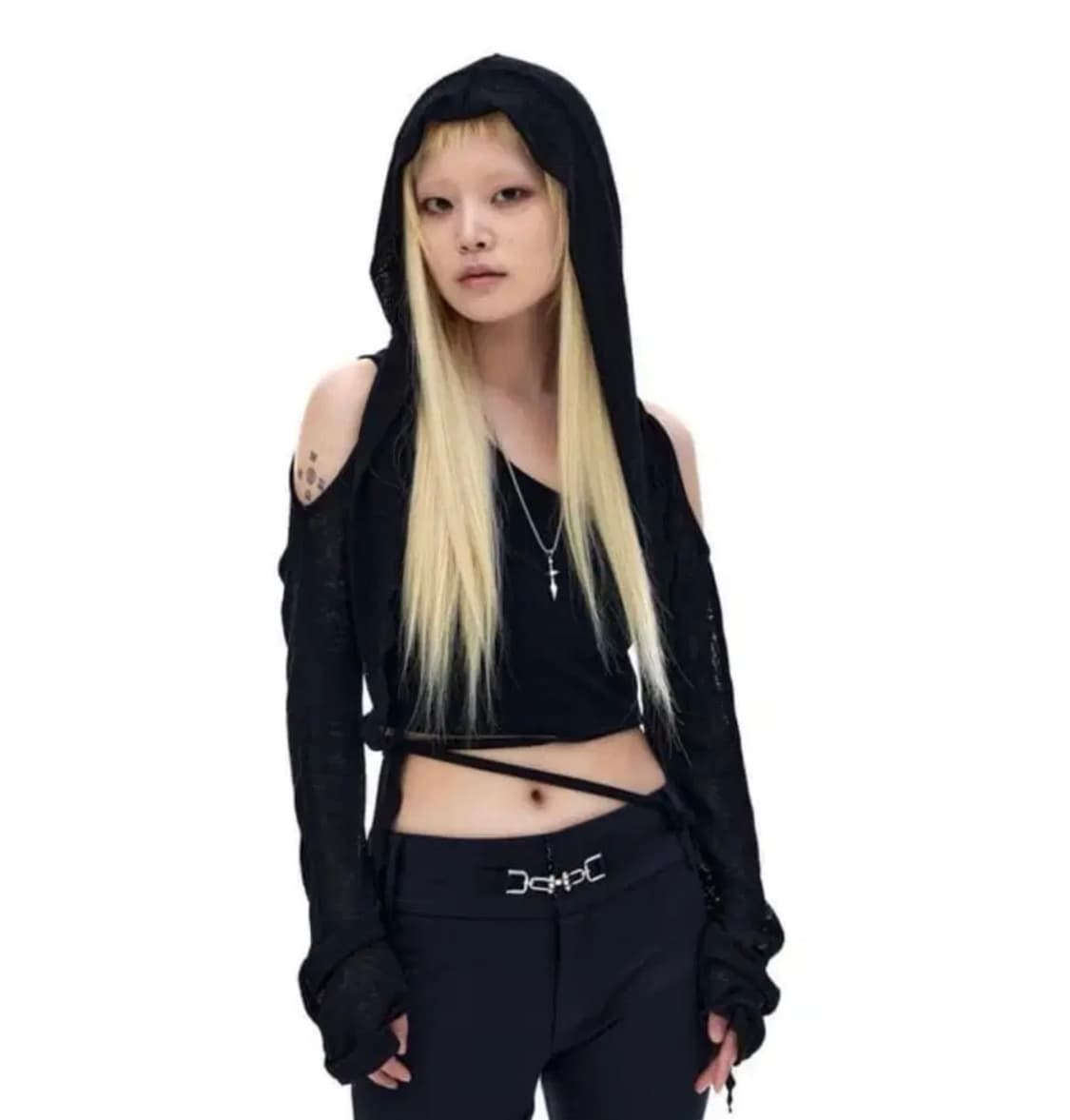 디퍼런트이즈오케이 디오케 k.od 디퍼런티스 니트 후디 볼레로 상품이미지1