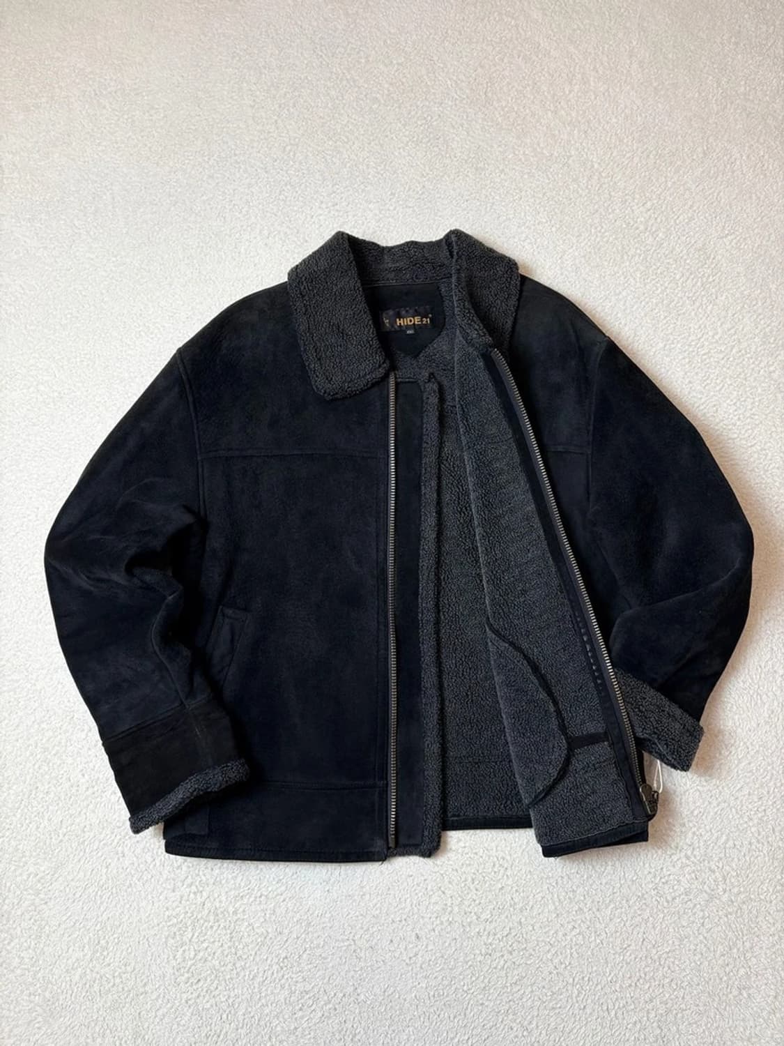 HIDE 90's 100% 돈피 스웨이드 무스탕 자켓 PN6547 상품이미지2