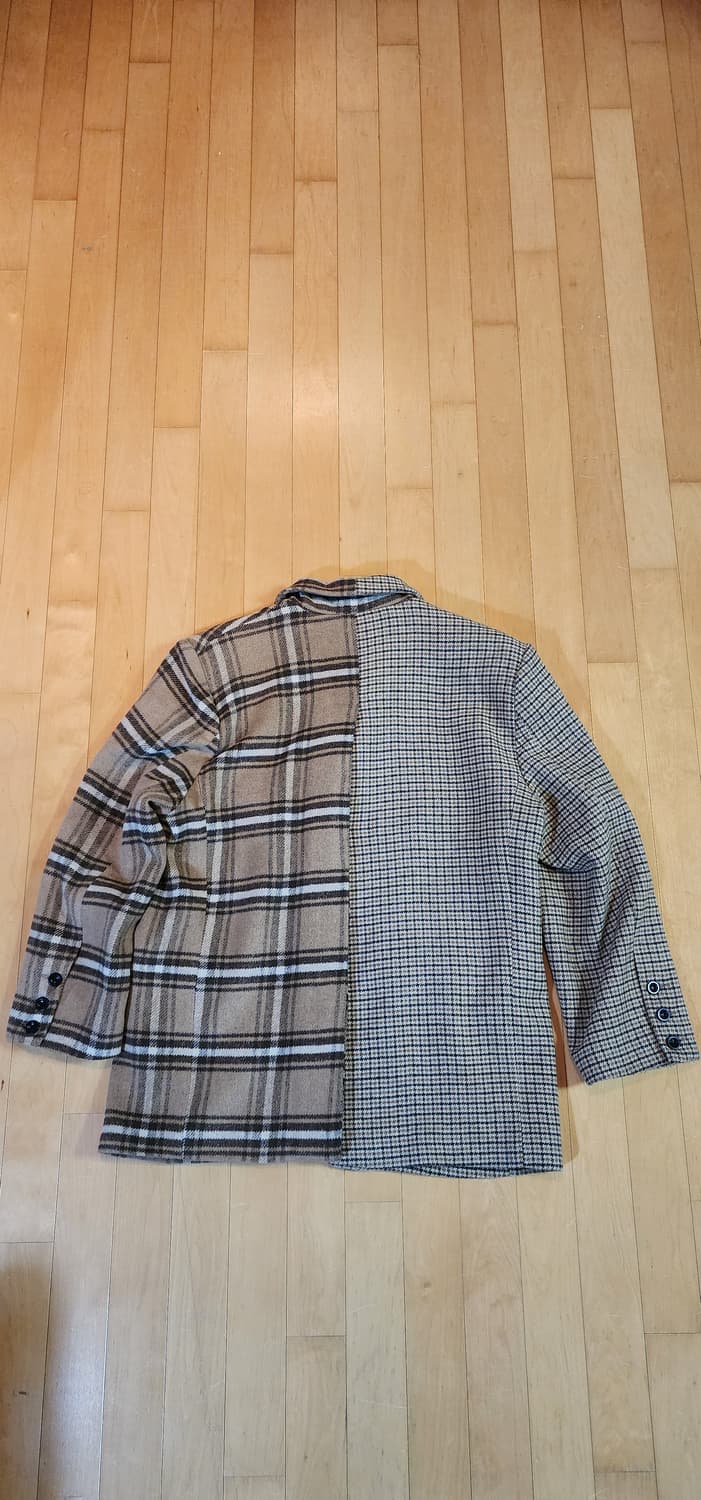 베이지 체크 자켓 XL 상품이미지6