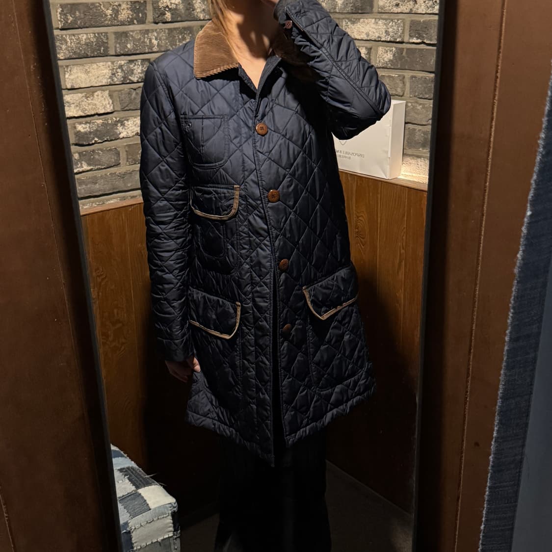 M) 폴로 랄프로렌 우먼 네이비 클래식 퀼팅 자켓 상품이미지9