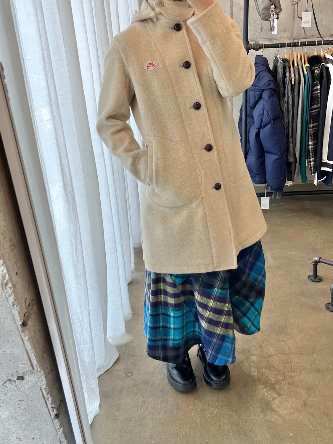 DANTON 롱 울코트 크림베이지 상품이미지5