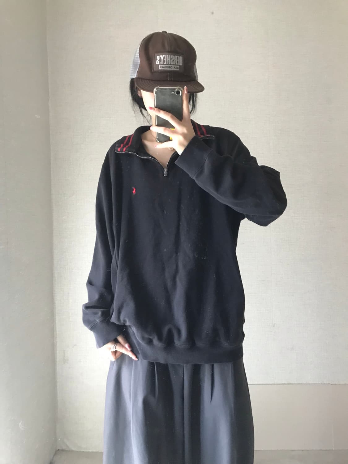 폴로 블랙 반집업 상품이미지3