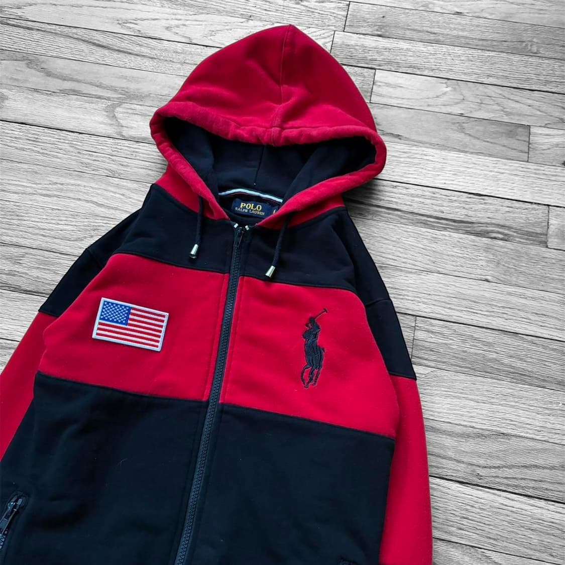 폴로 랄프로렌 빅 포니 USA 컬러블록 후드 집업 상품이미지2