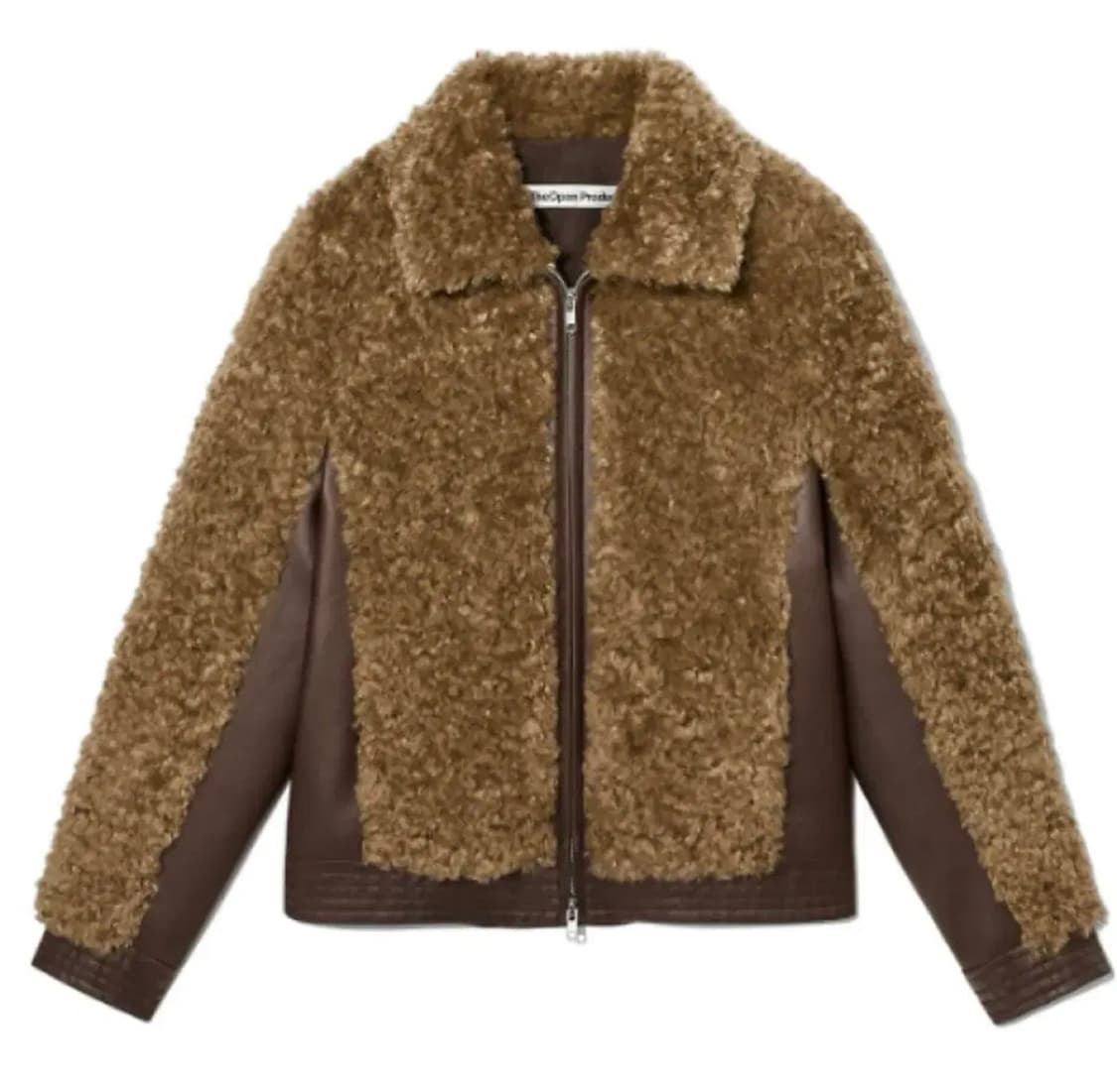 OPENYY 오픈와이와이 컬링 시어링 바이커 자켓 브라운/ 한소희 착용 상품이미지1